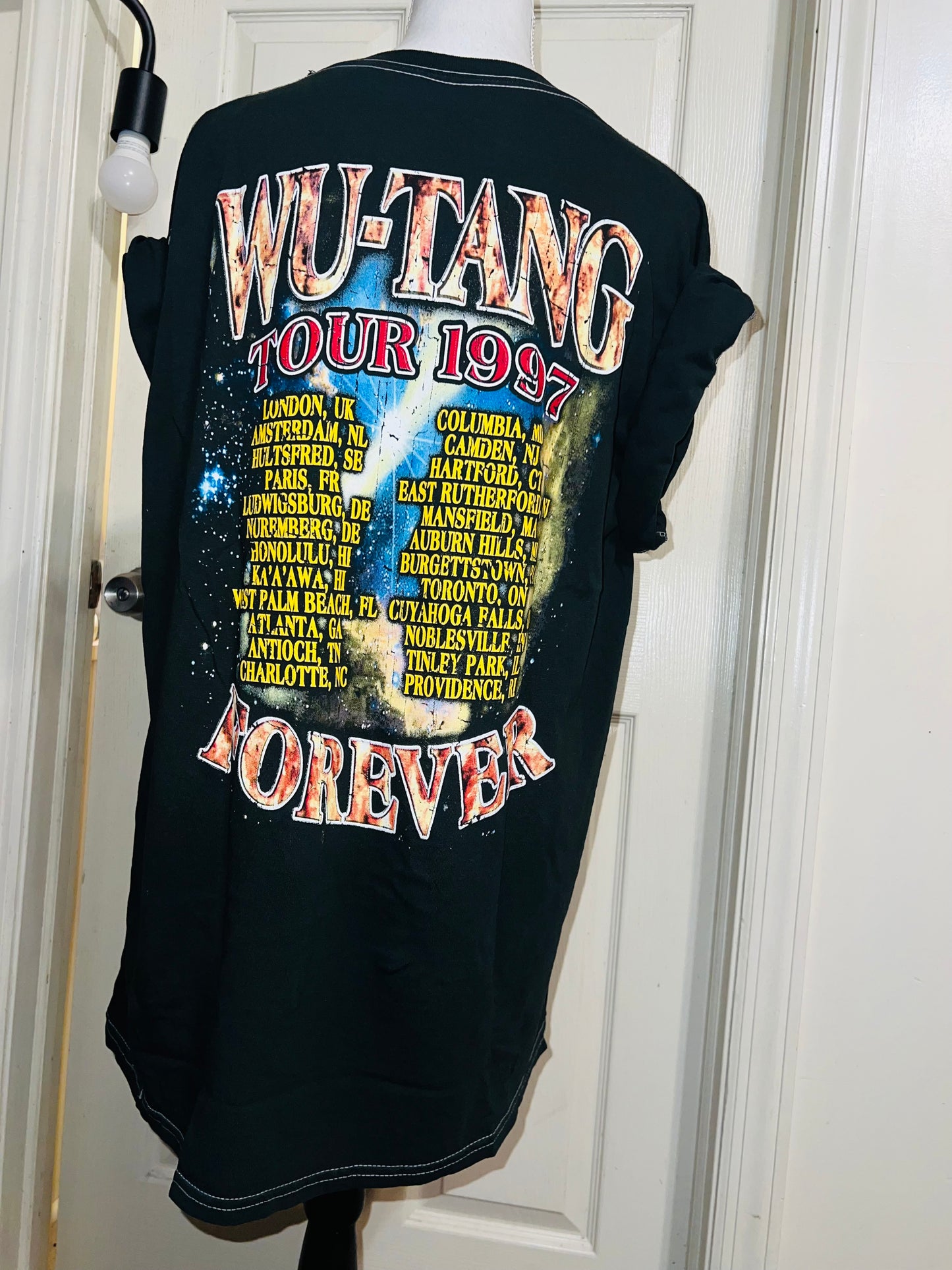 Wu-Tang Clan Double Sided Oversized Distressed Tee