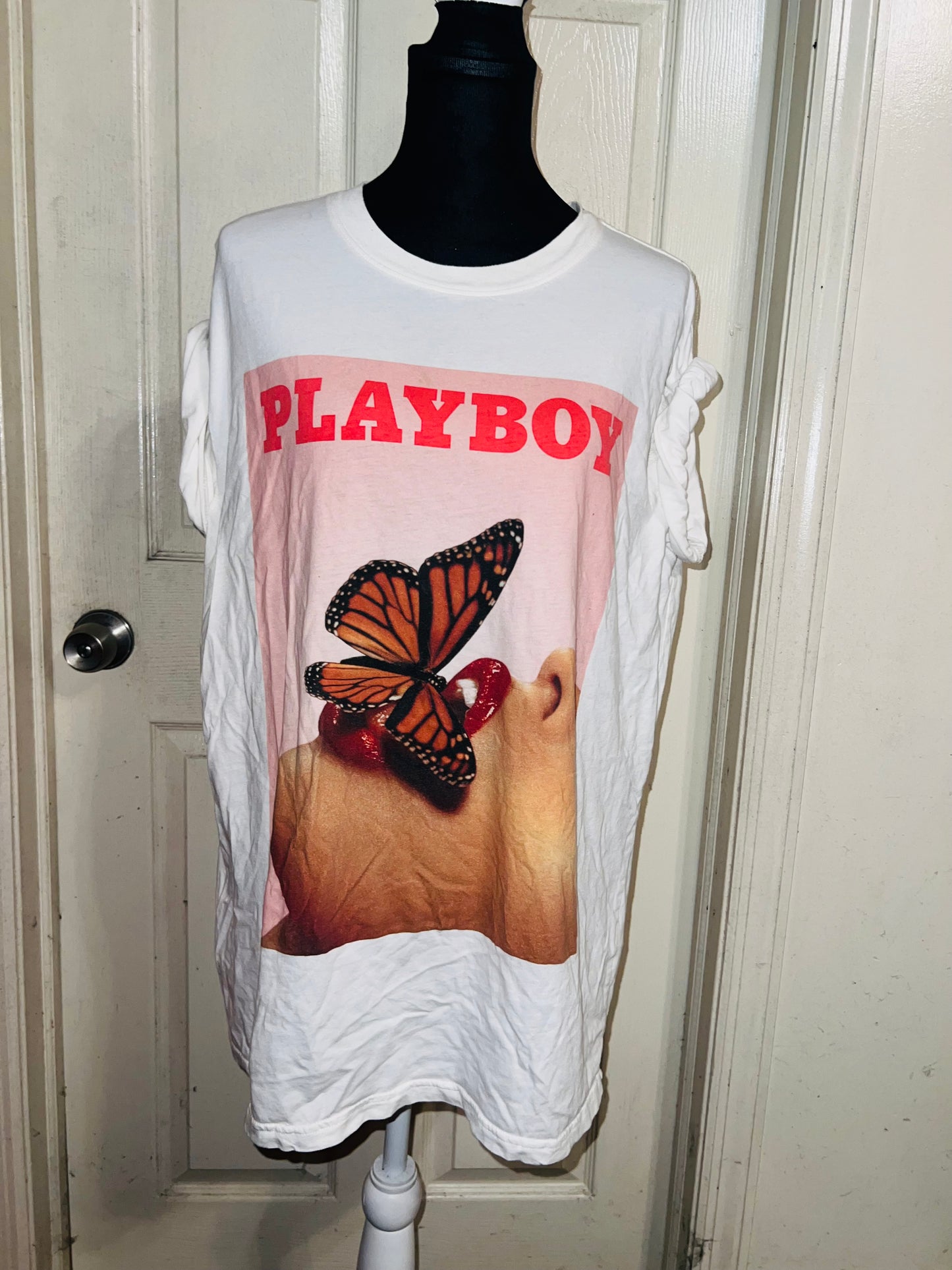 Playboy Oversized Distressed Tee