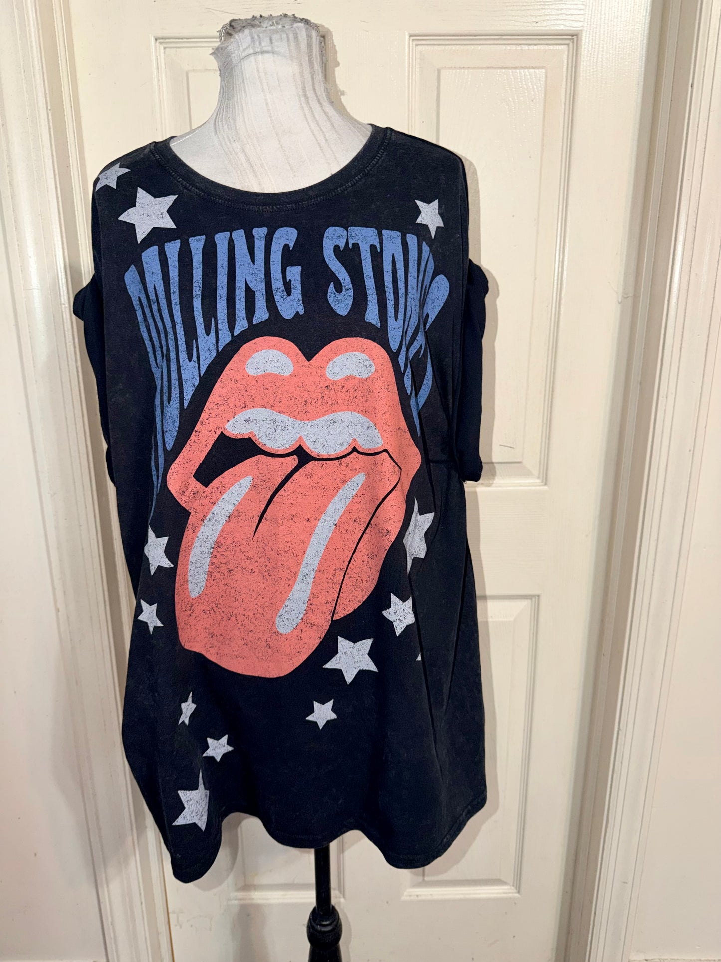 The Rolling Stones Double Sided Oversized Distressed Tee