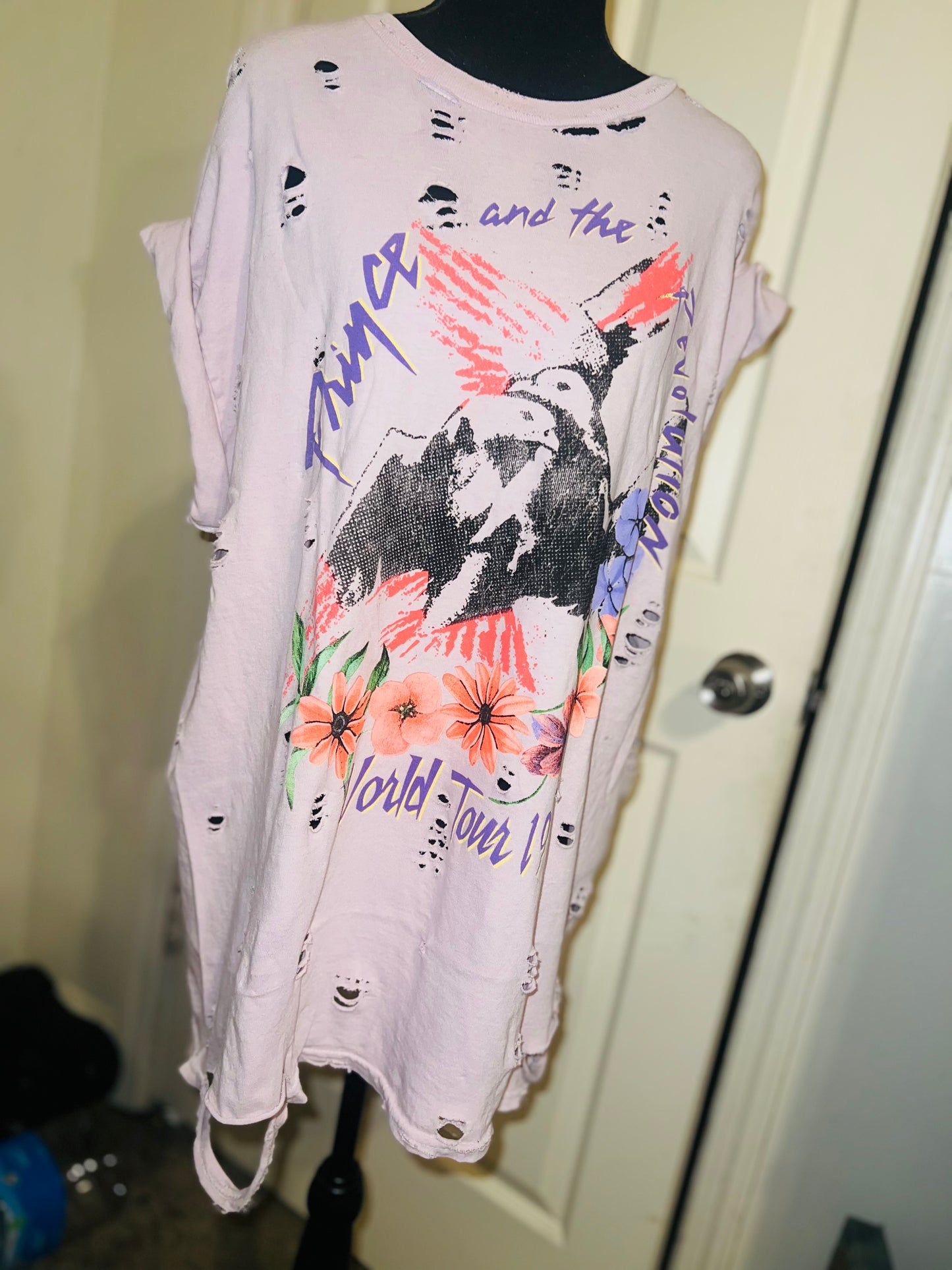 Prince and The Revolution 85 Oversized Distressed Tee