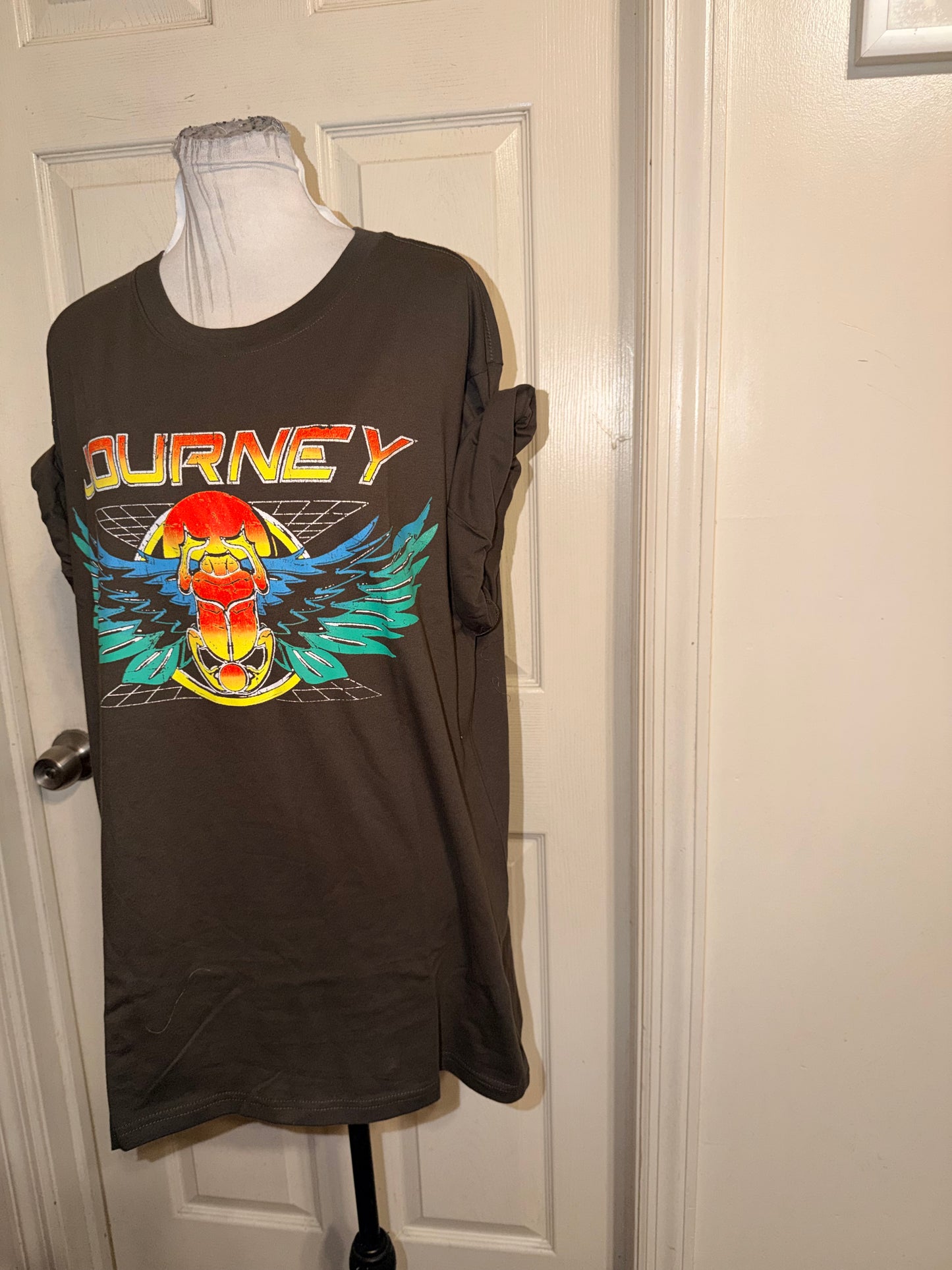 Journey Double Sided Oversized Distressed Tee