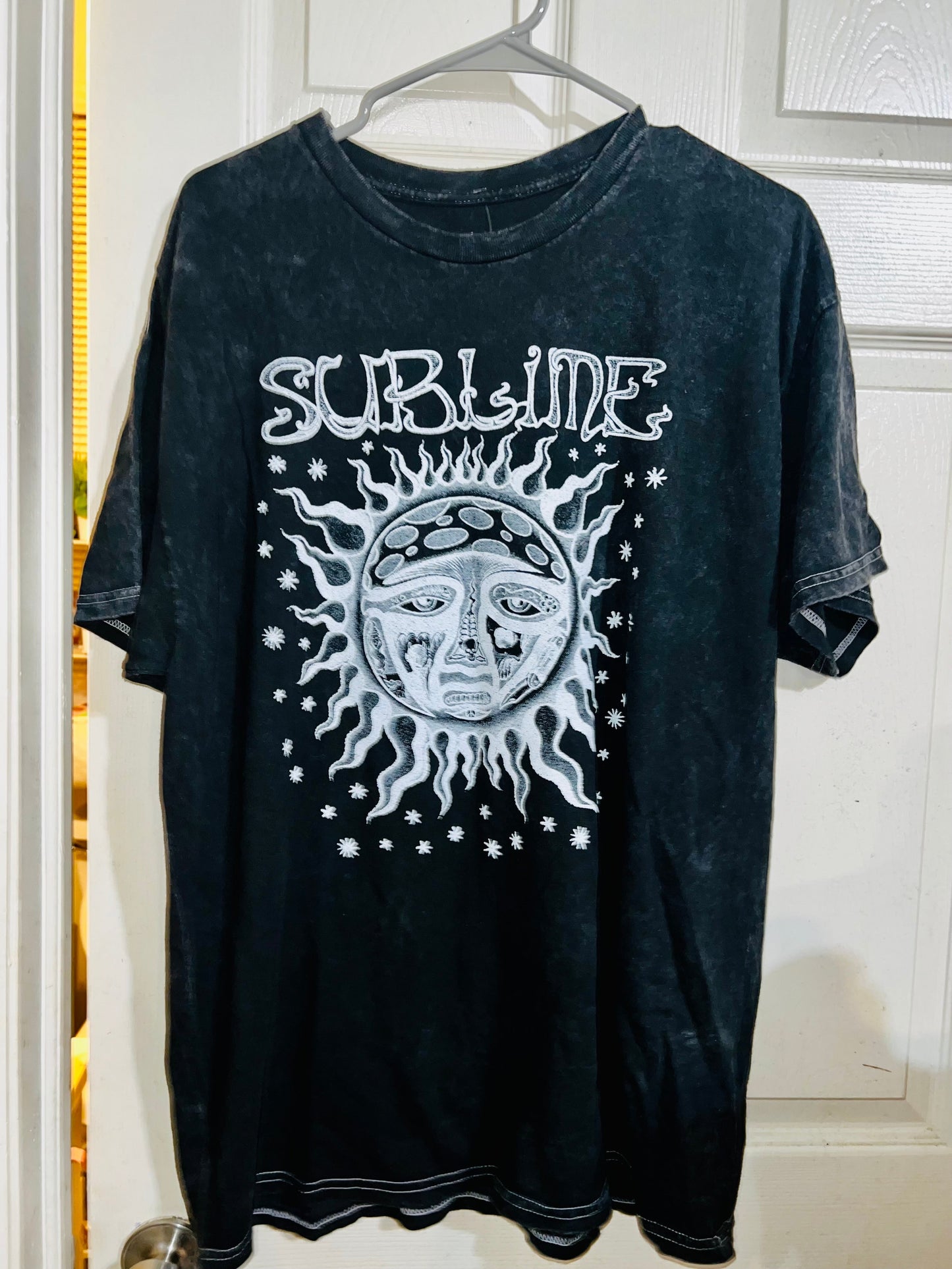 Sublime Acid Wash Oversized Distressed Tee