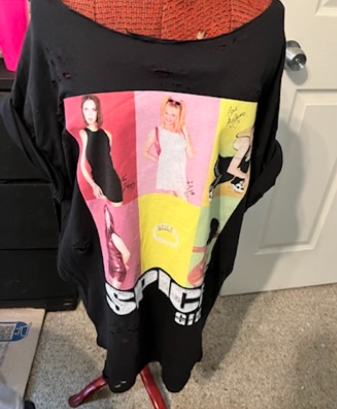 Spice Girls Oversized Distressed Tee