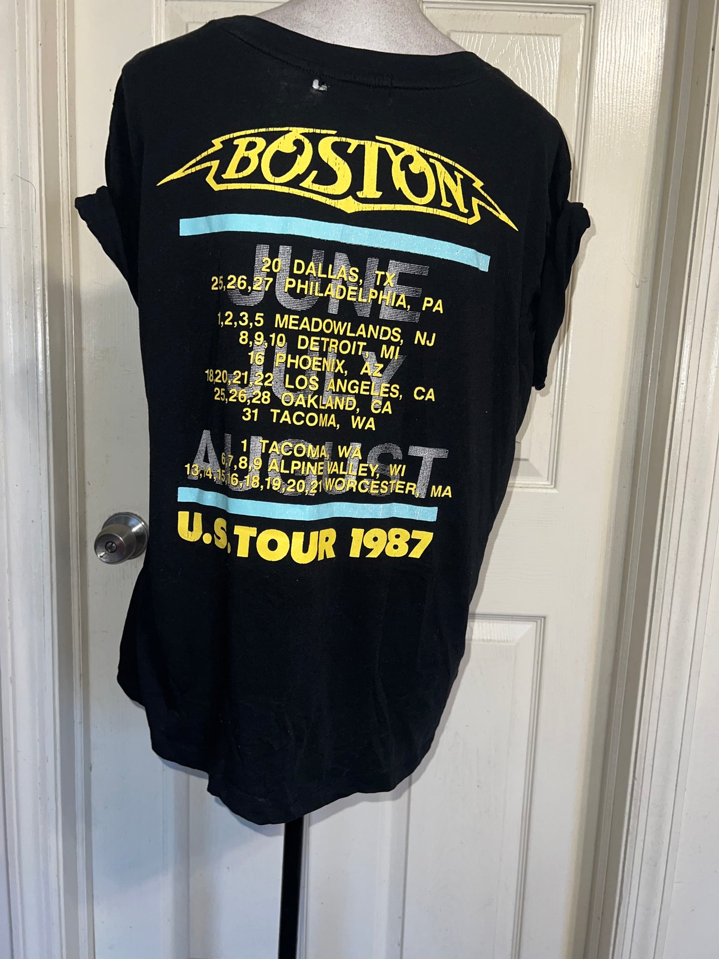 Boston Double Sided Oversized Distressed Tee