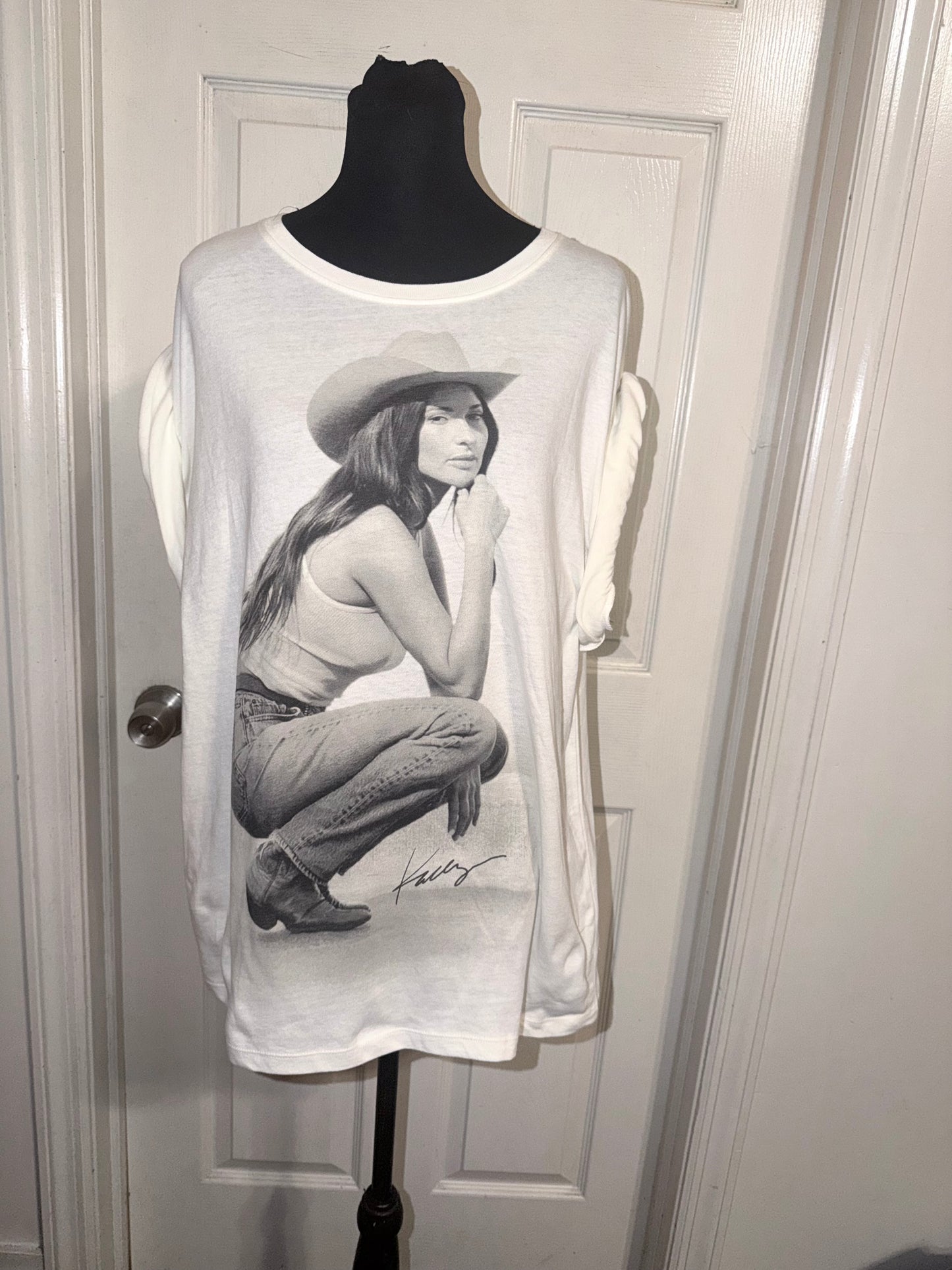 Kasey Musgraves Oversized Distressed Tee