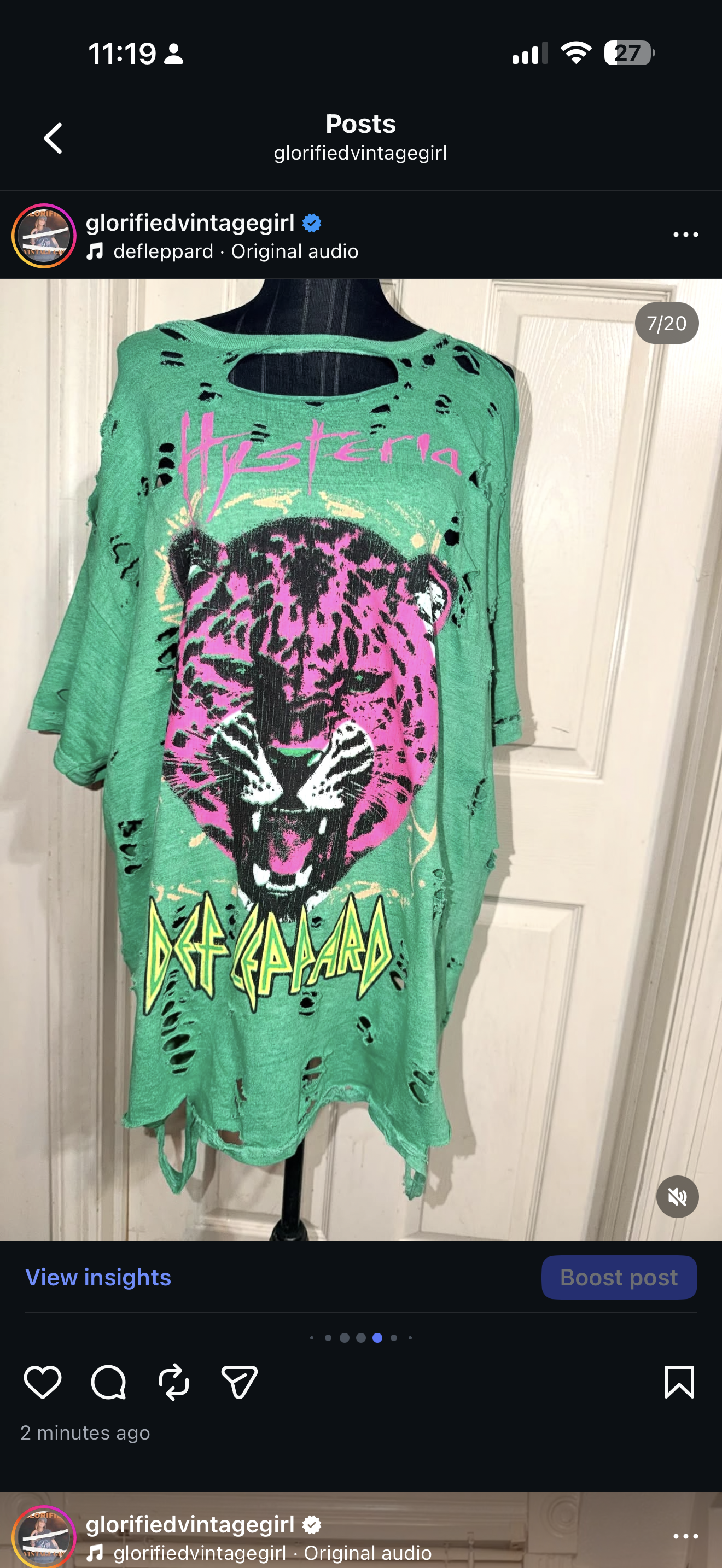 Def Leppard Oversized Distressed Tee