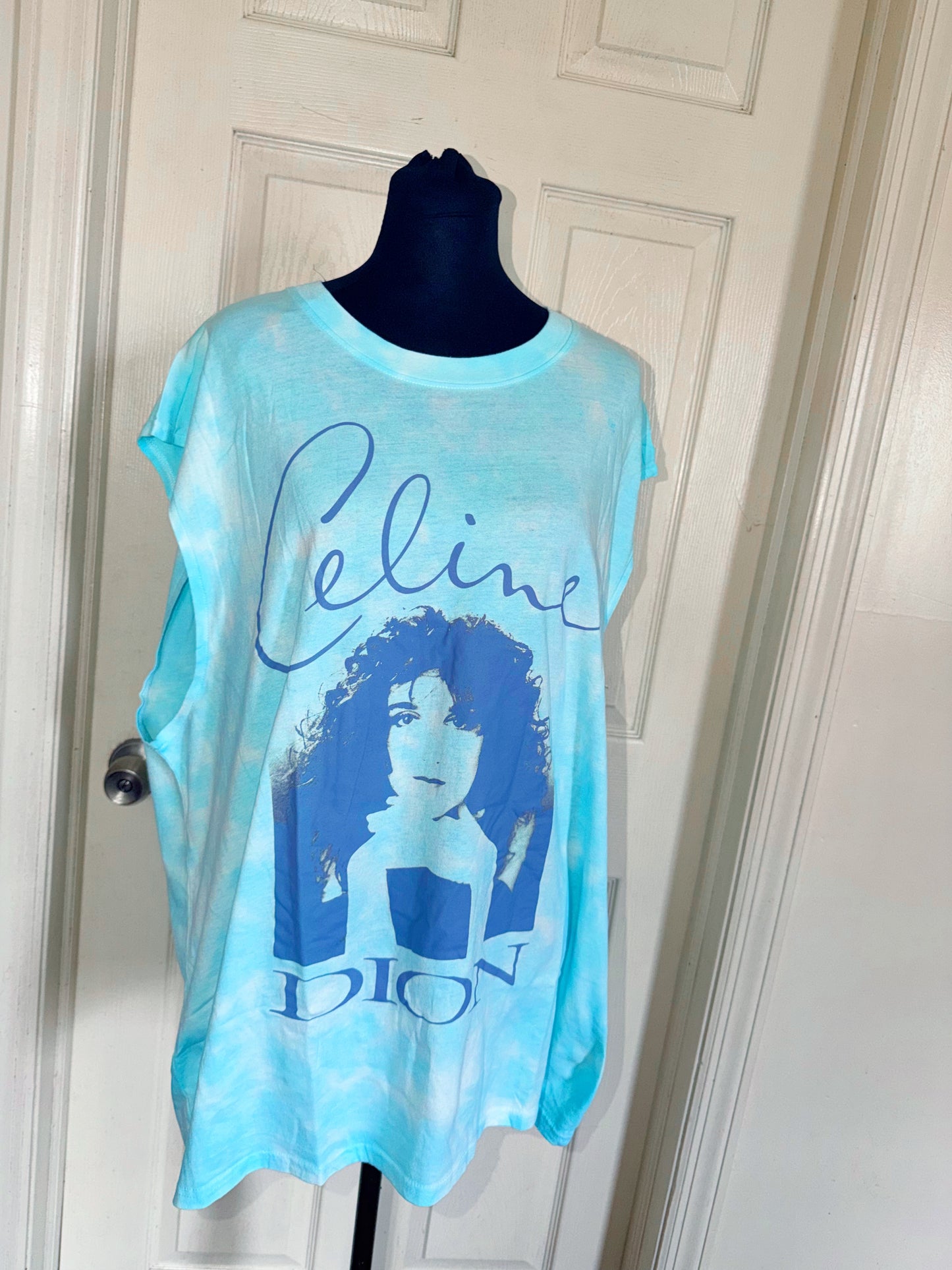 Celine Dion Oversized Distressed Tank