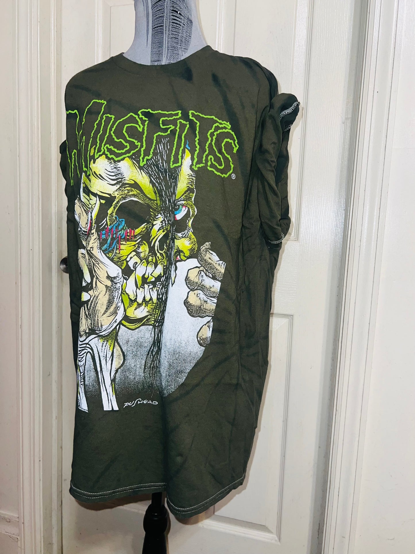 The Misfits Tie Dye Oversized Distressed Tee