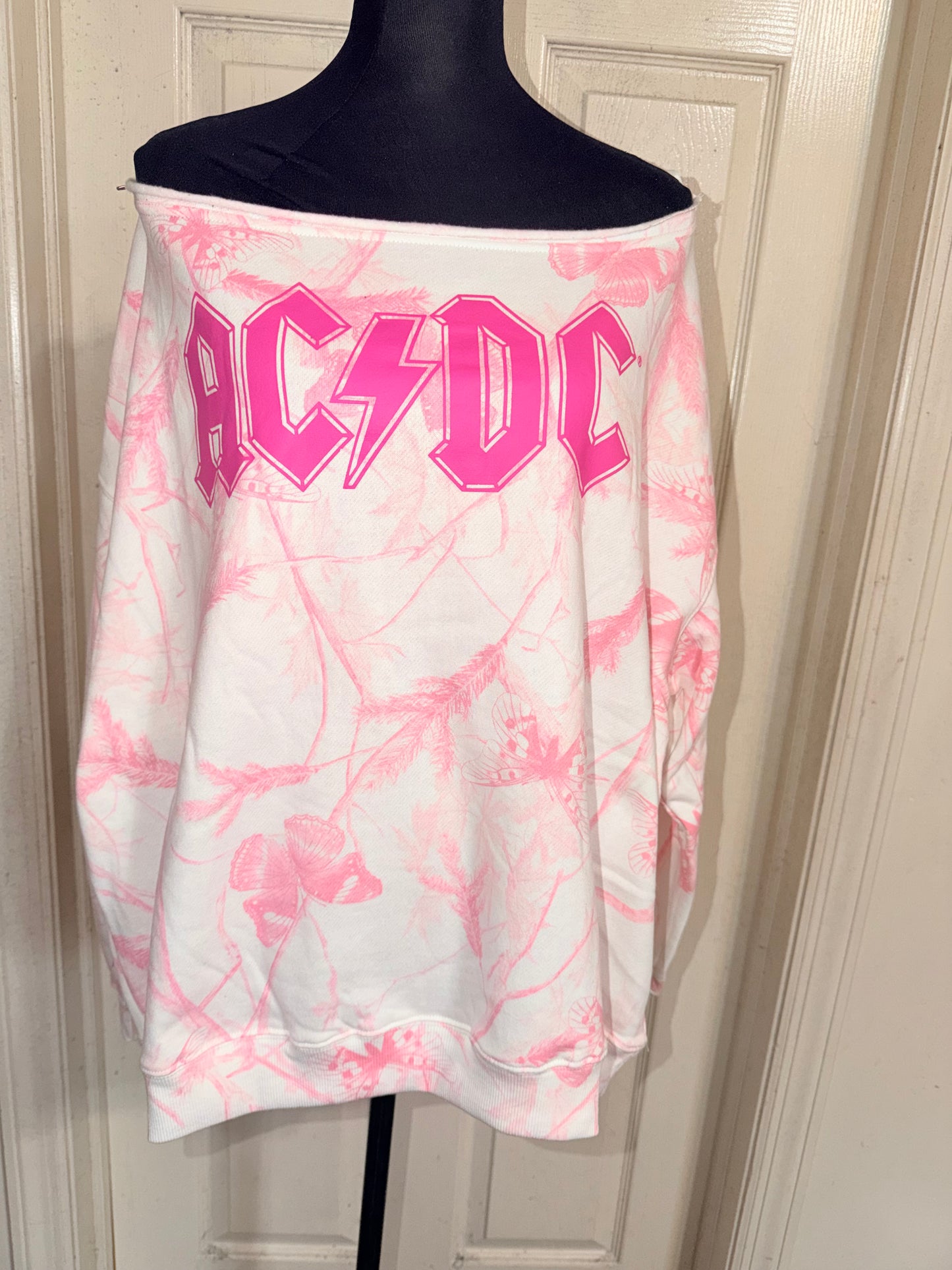 AC/DC OFTS Oversized Distressed Sweatshirt