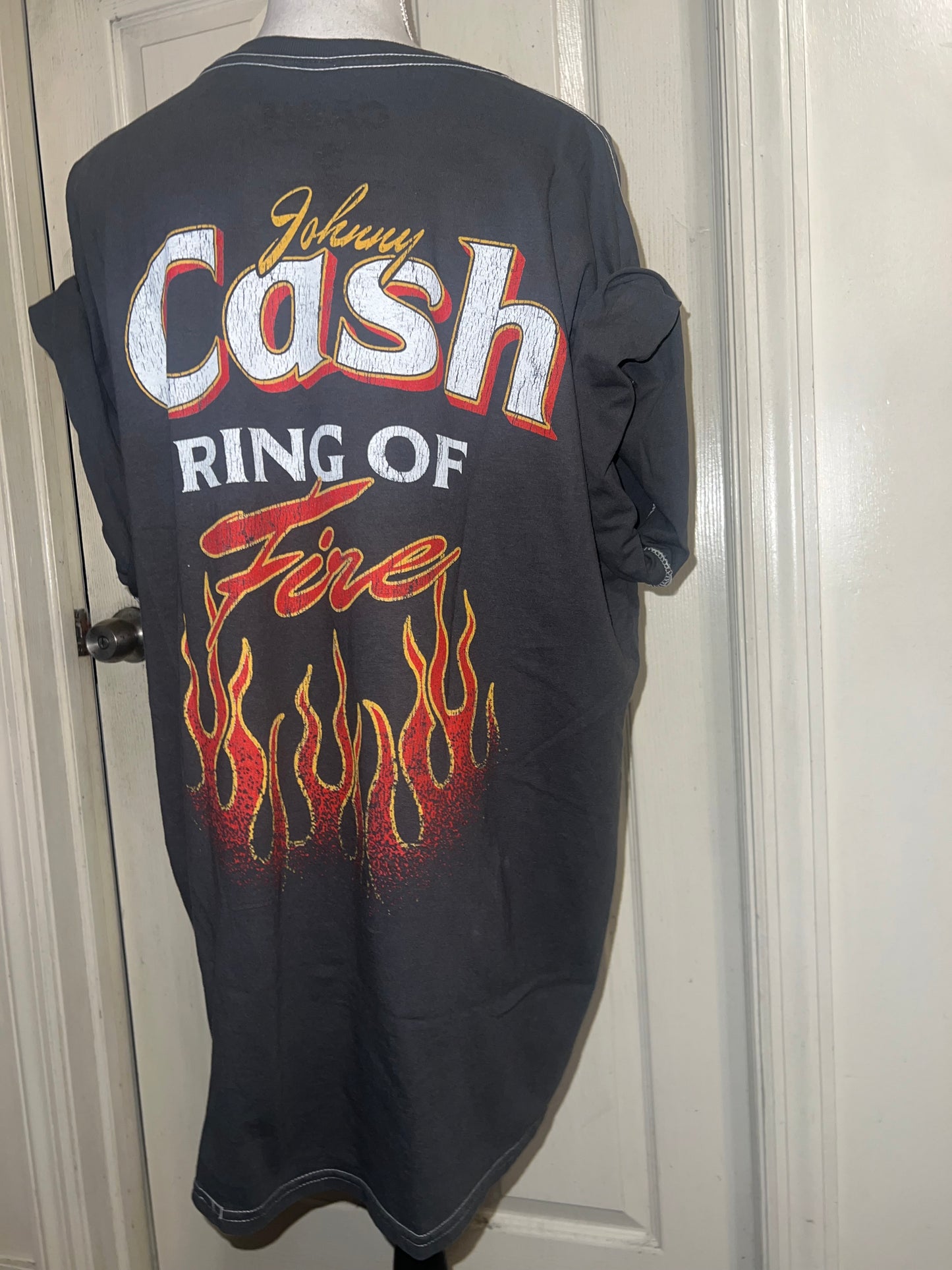 Johnny Cash Double Sided Oversized Distressed Tee