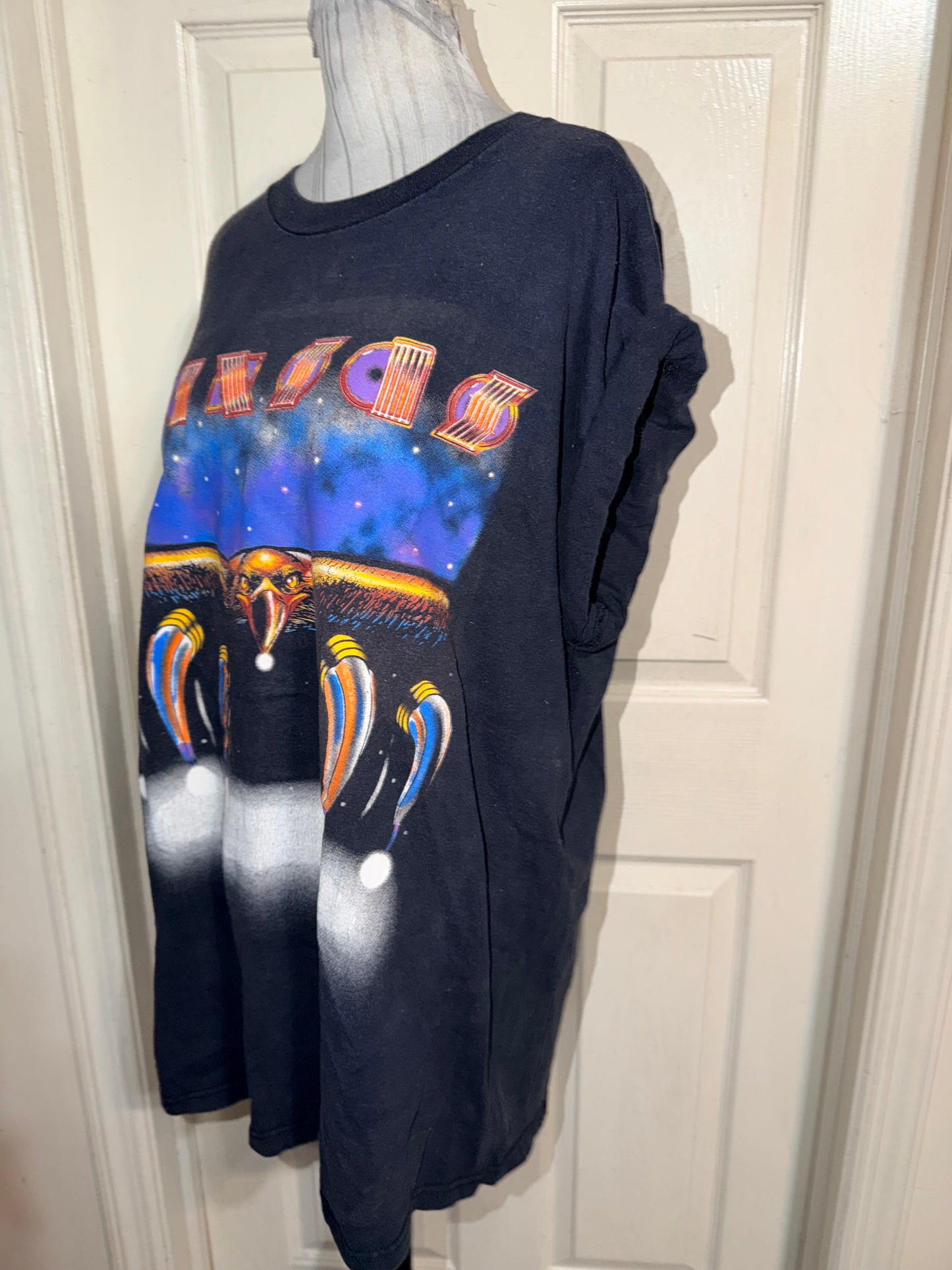 Kansas Vintage Double Sided Oversized Distressed Tee