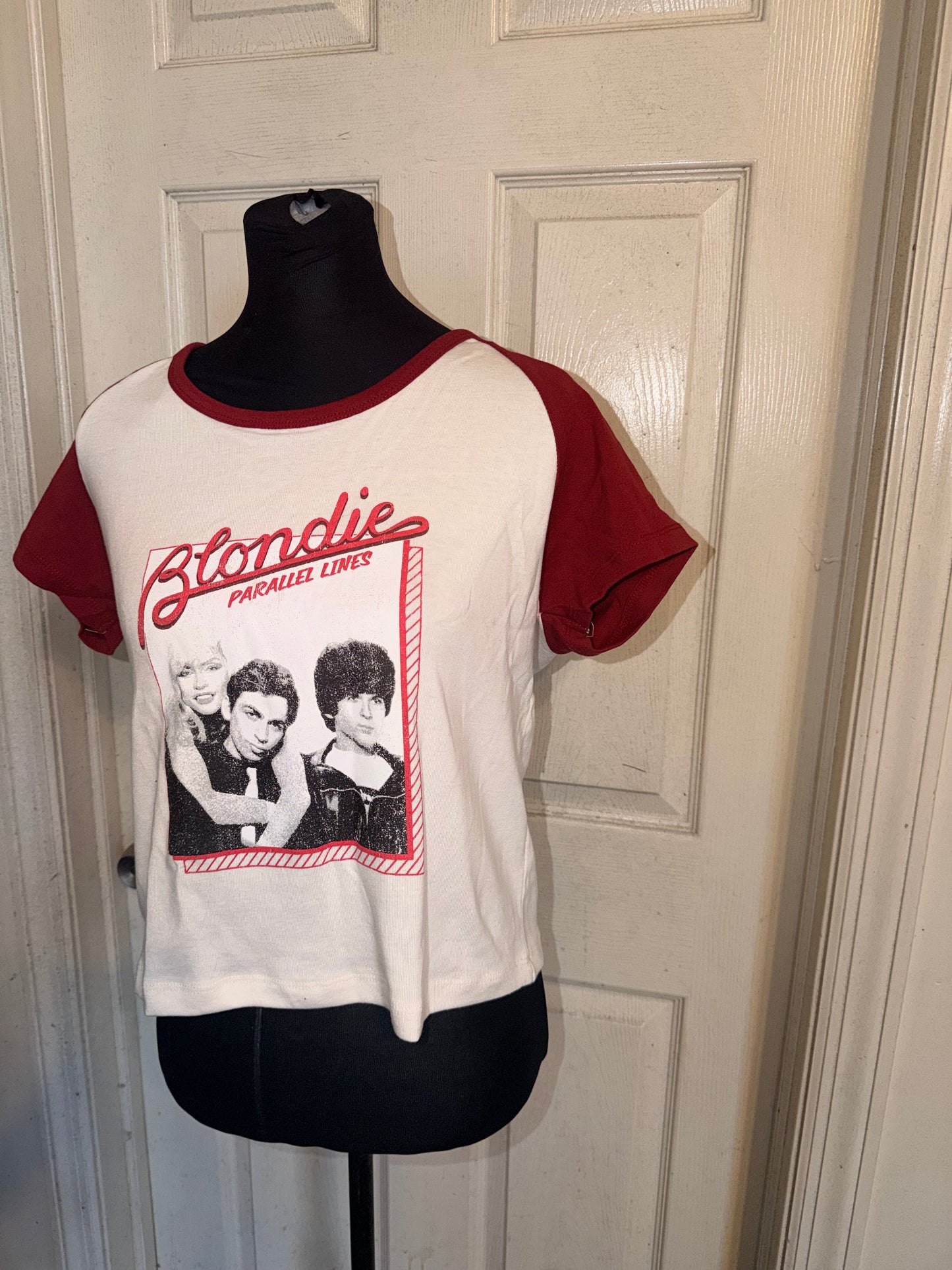 Blondie Distressed Raglan Baby Tee