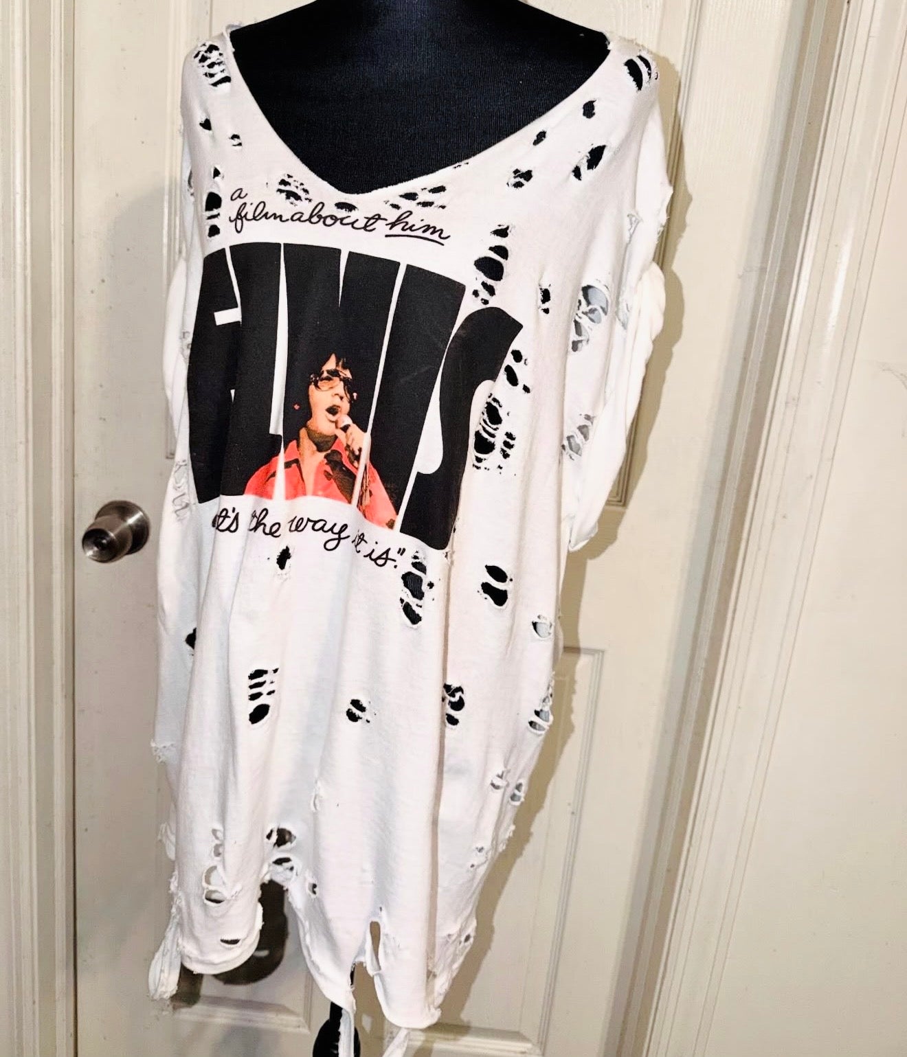 Elvis Double Sided Oversized Distressed Tee