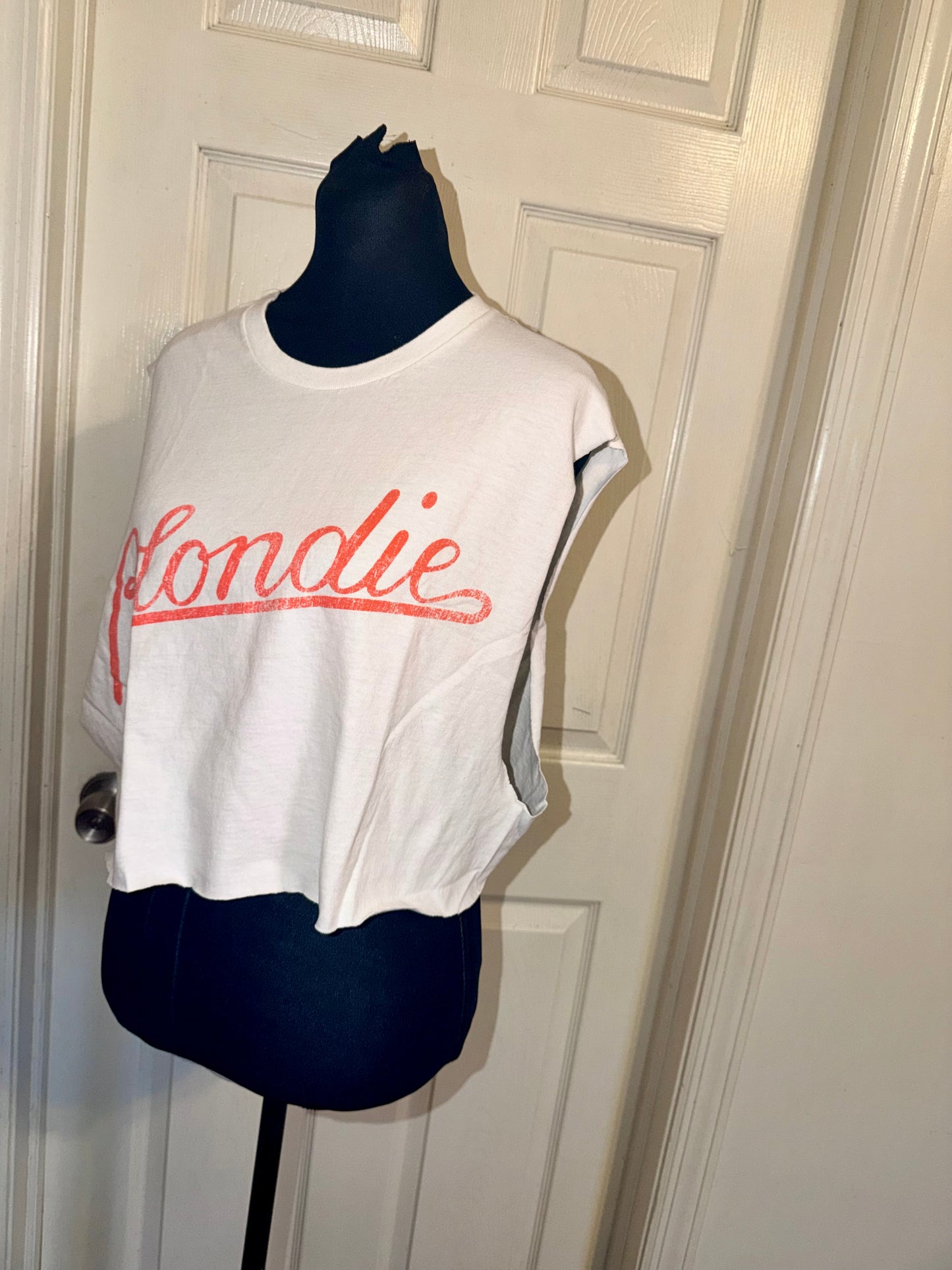 Blondie Oversized Distressed Cropped Tank