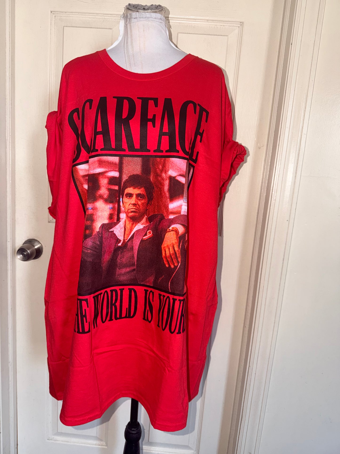 Scarface Oversized Distressed Tee
