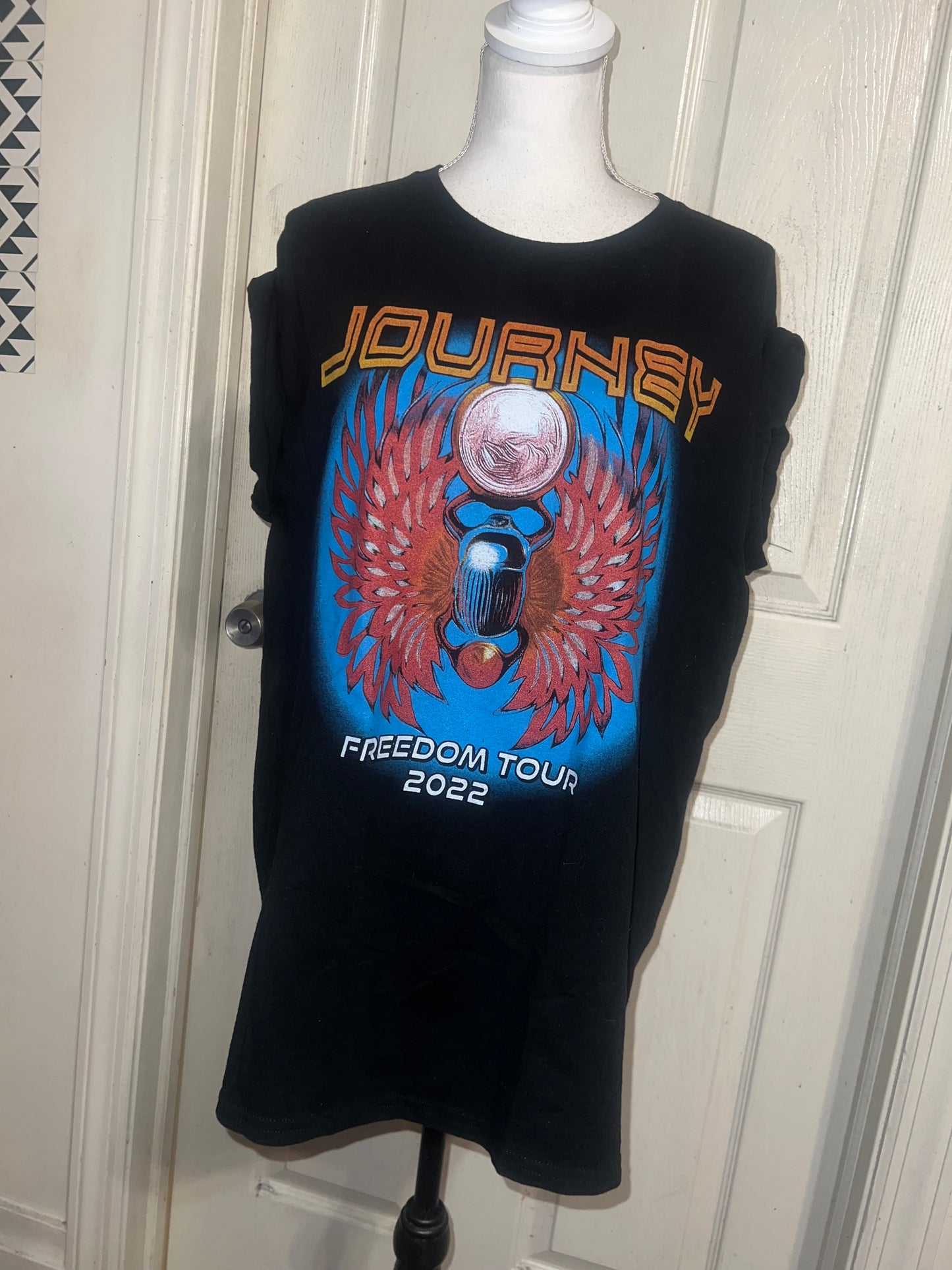 Journey (ft. Toto & Billy Idol) Oversized Distressed Tee