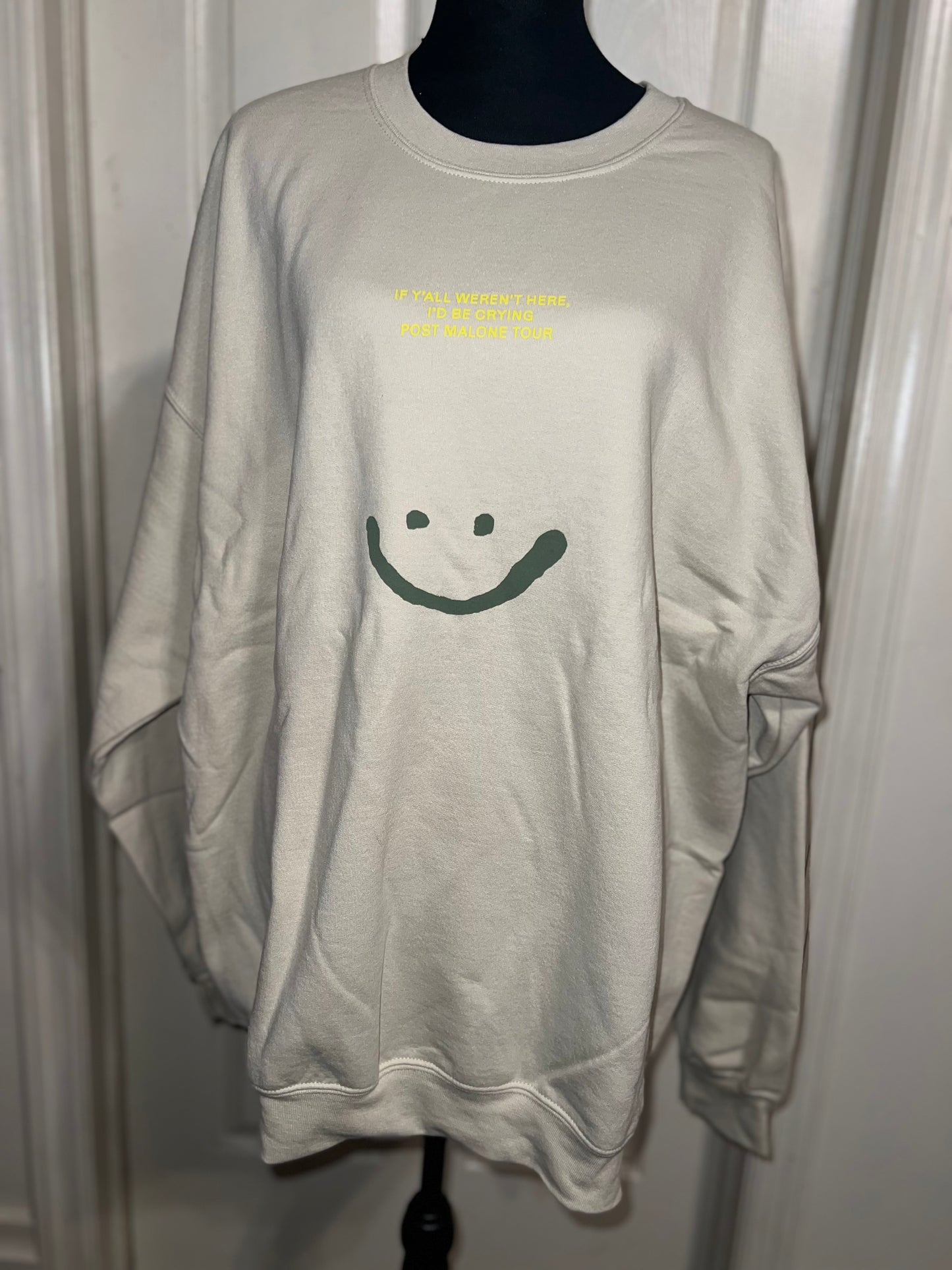 Post Malone Oversized Distressed Sweatshirt