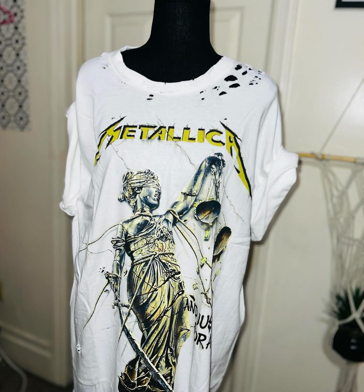 Metallica Oversized Distressed Tee (not distressed yet)