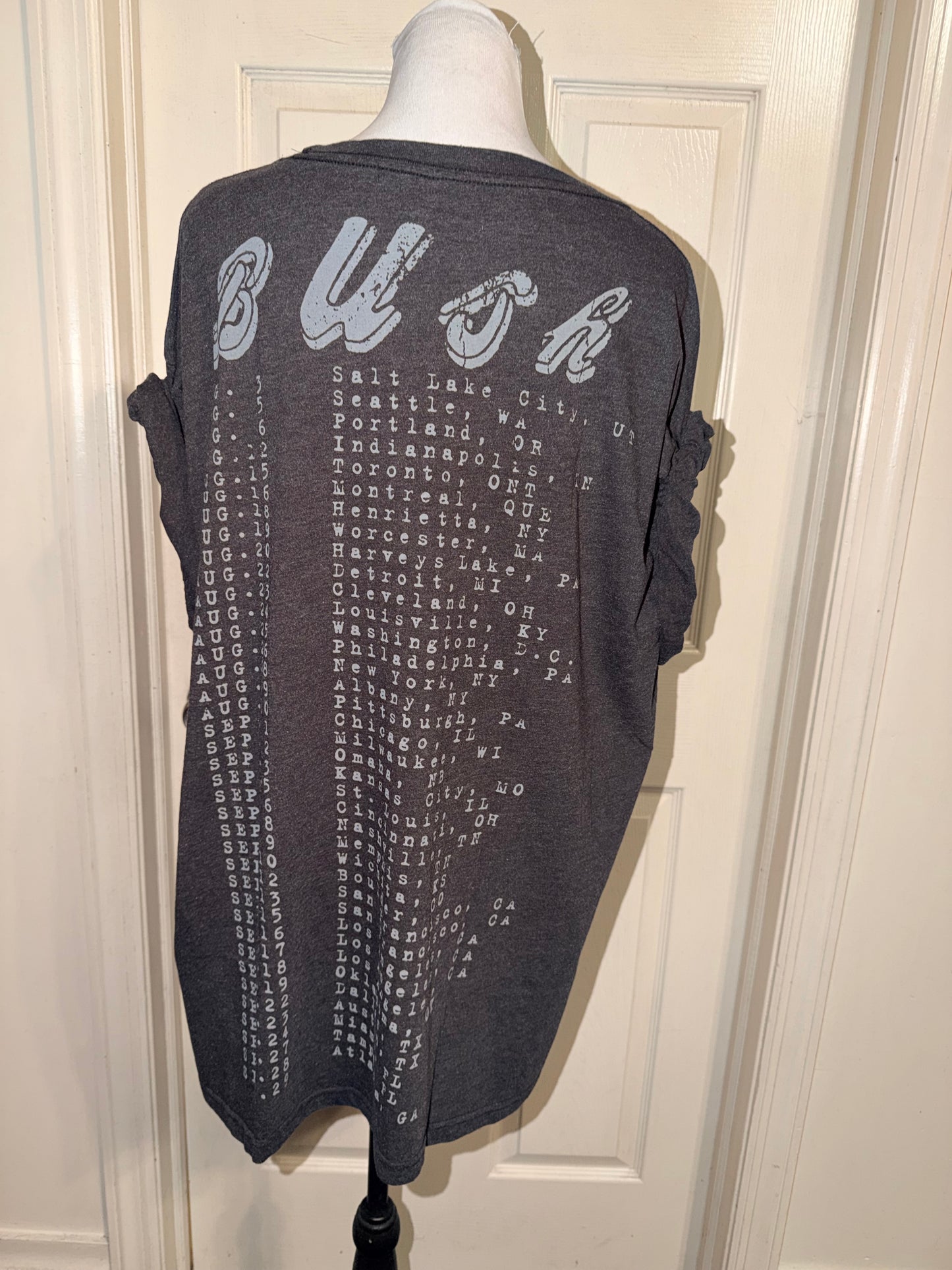 Bush Double Sided Oversized Distressed Tee