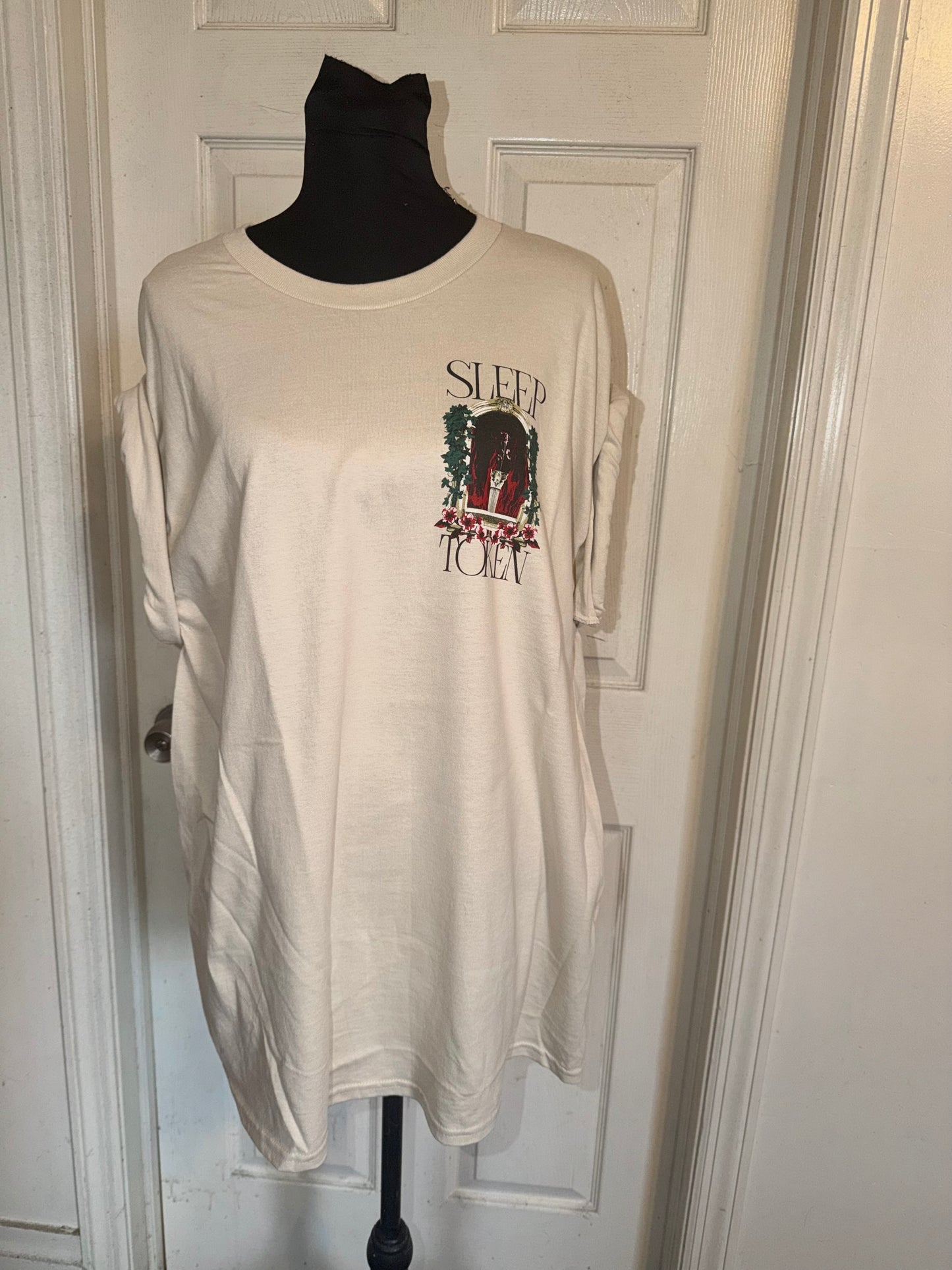 Sleep Token Double Sided Oversized Distressed Tee