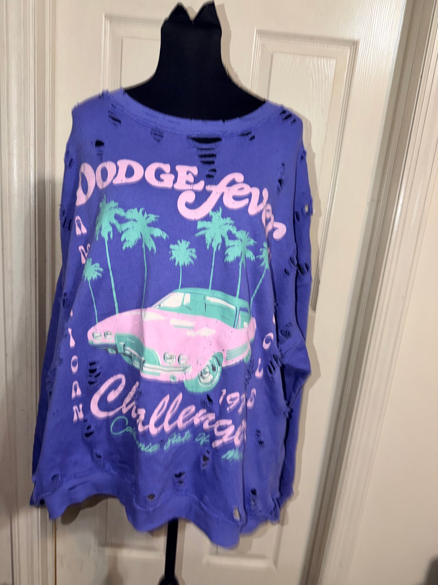 Dodge Challenger Oversize Distressed Sweatshirt