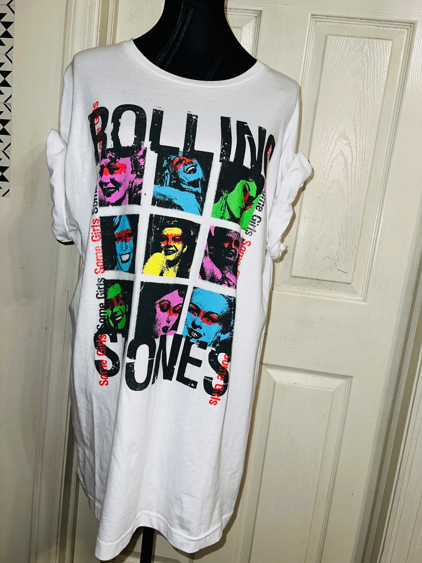 Rolling Stones “Some Girls” Distressed Oversized Tee