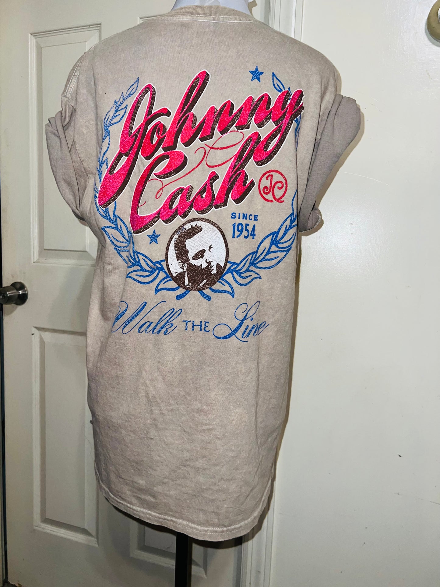 Johnny Cash Double Sided Oversized Distressed Tee