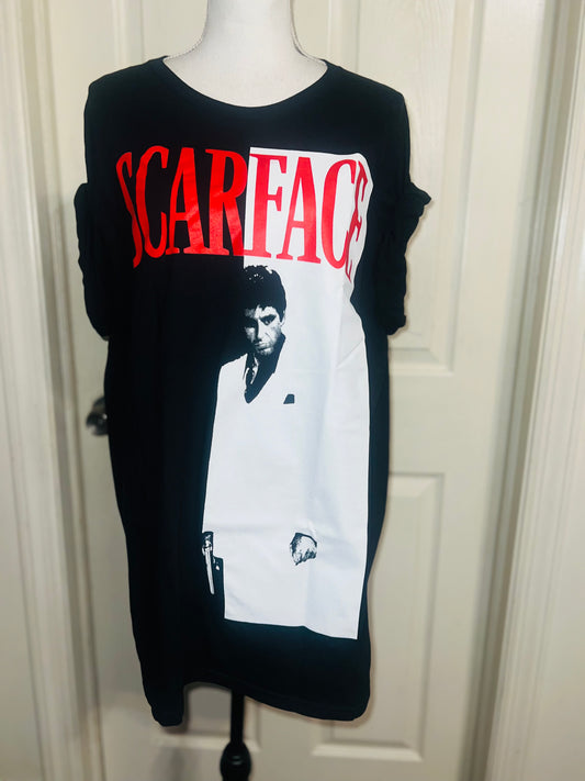 Scarface Oversized Distressed Tee
