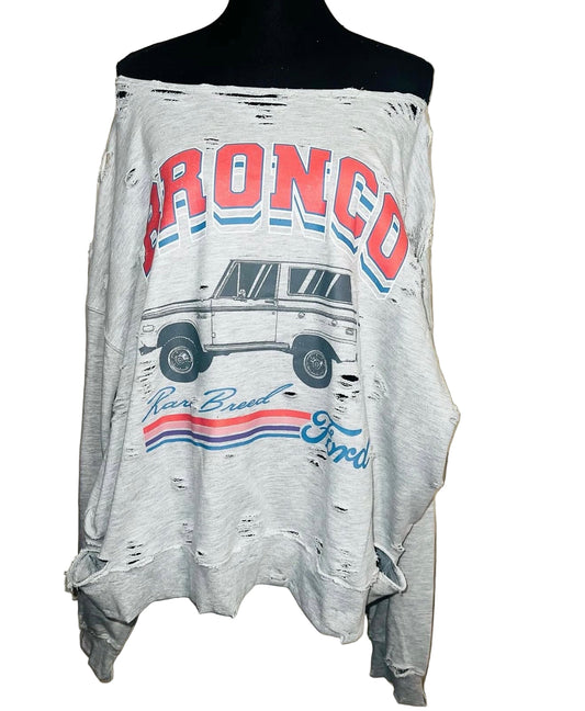Ford Bronco Oversized Distressed Sweatshirt