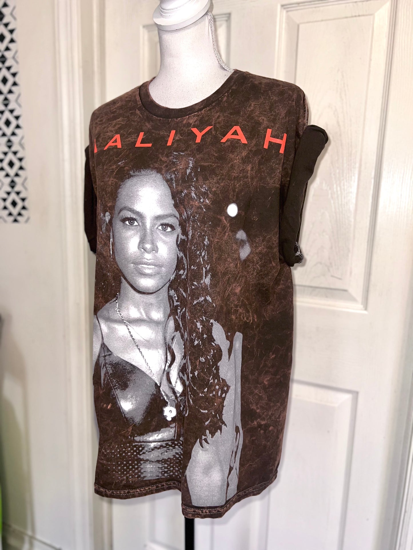 Aaliyah Oversized Distressed Tee