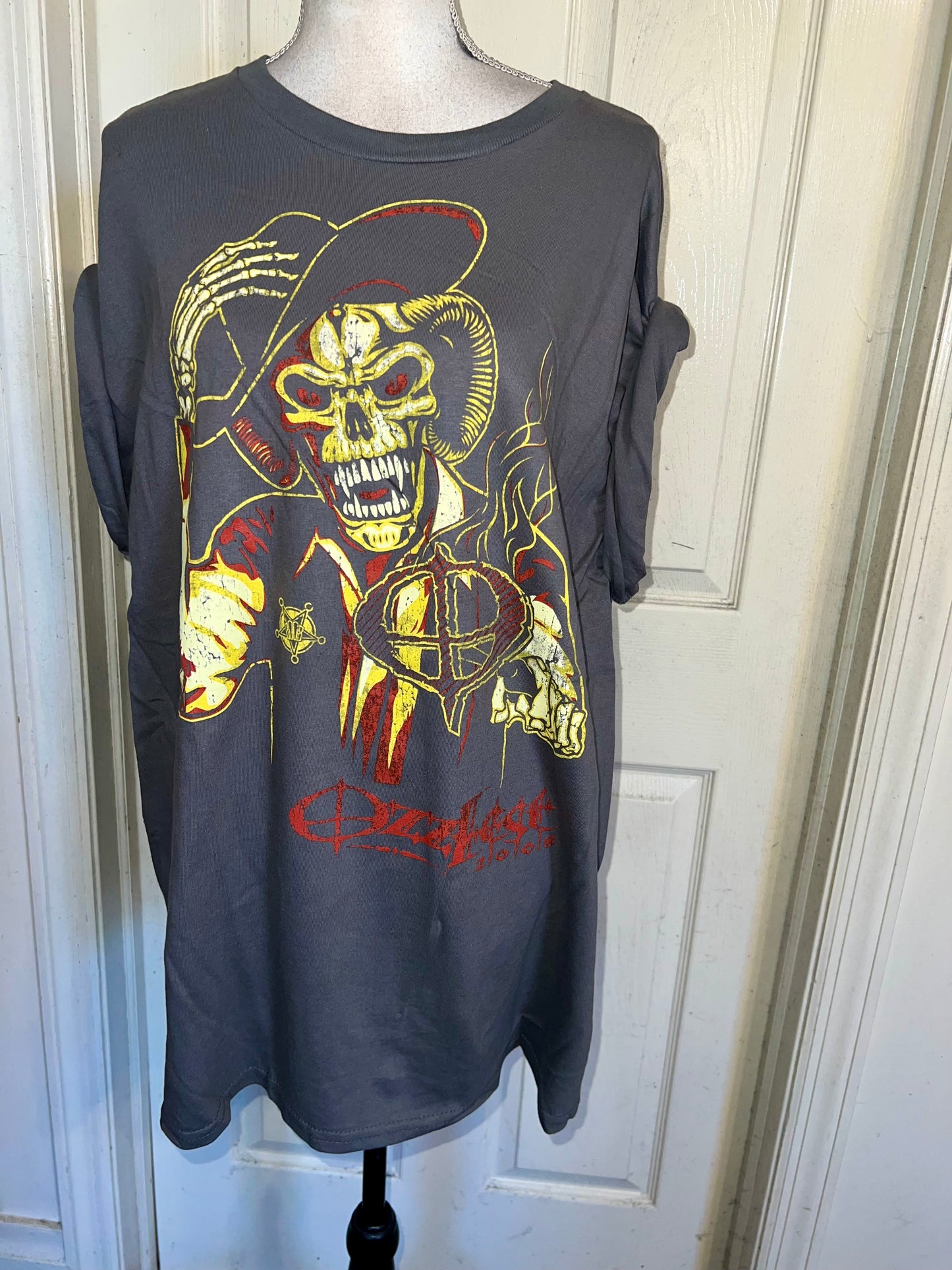 Ozzy Osbourne Ozzfest Oversized Distressed Tee