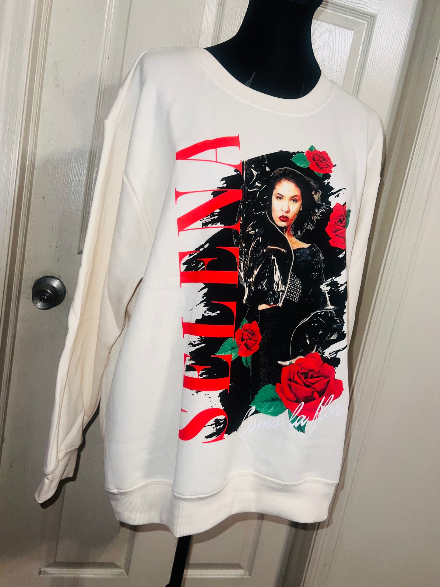 Selena Oversized Distressed Sweatshirt