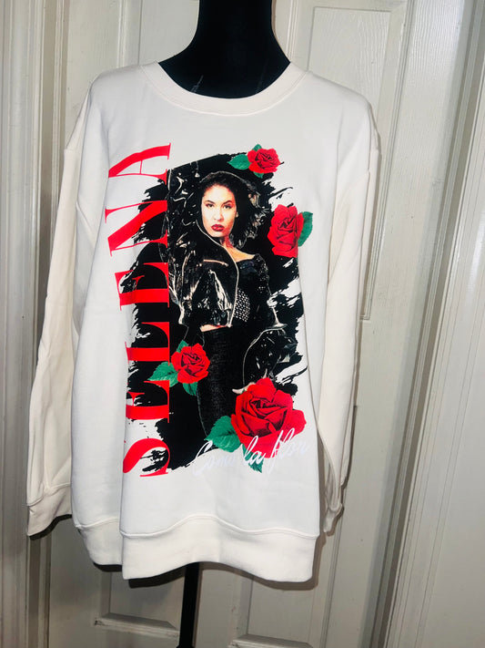 Selena Oversized Distressed Sweatshirt