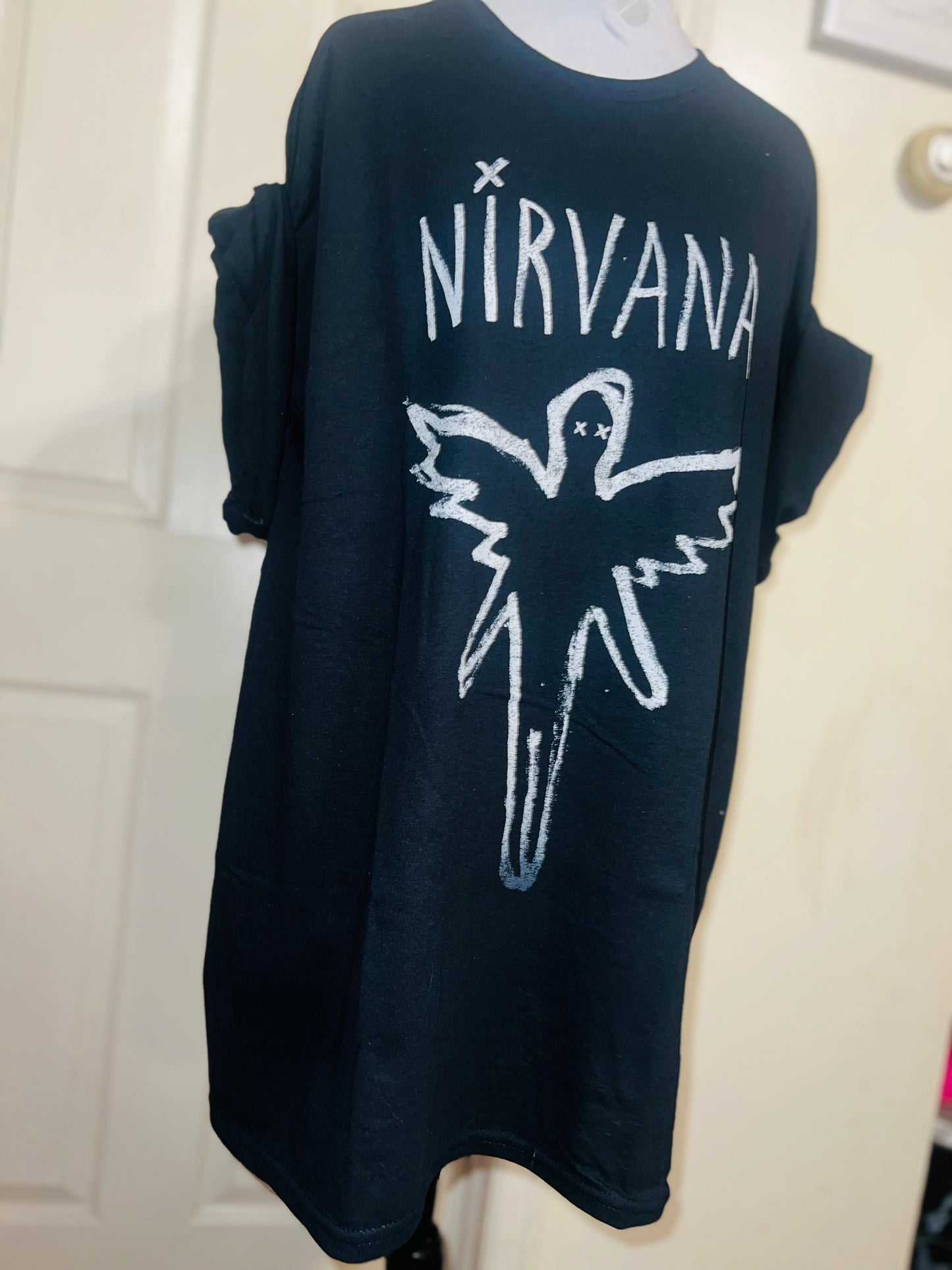 Nirvana Oversized Distressed Tee