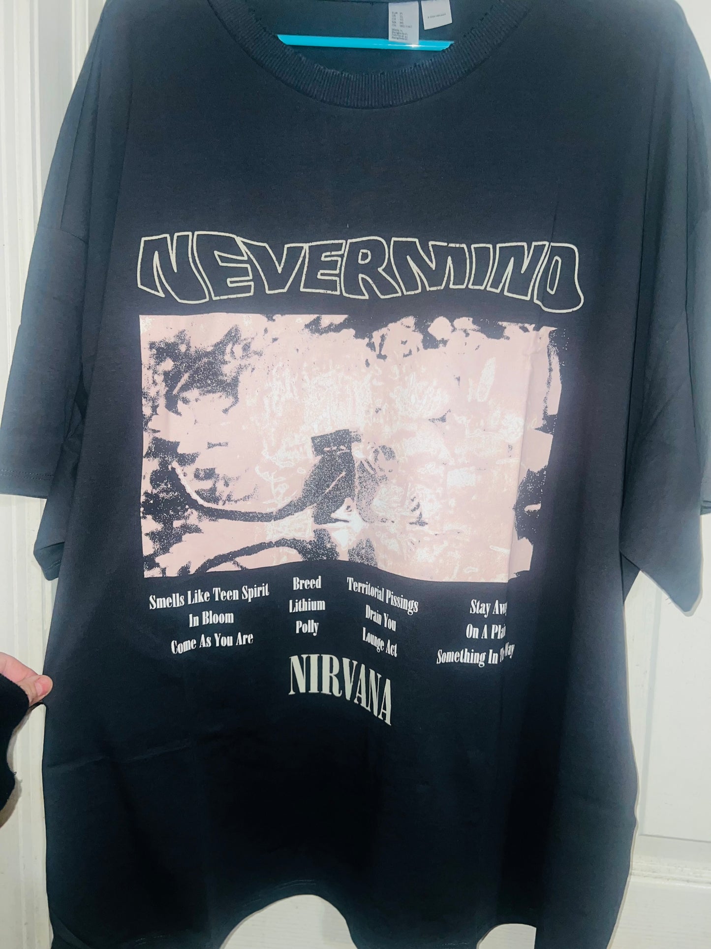 Nirvana Nevermind Oversized Distressed Tee