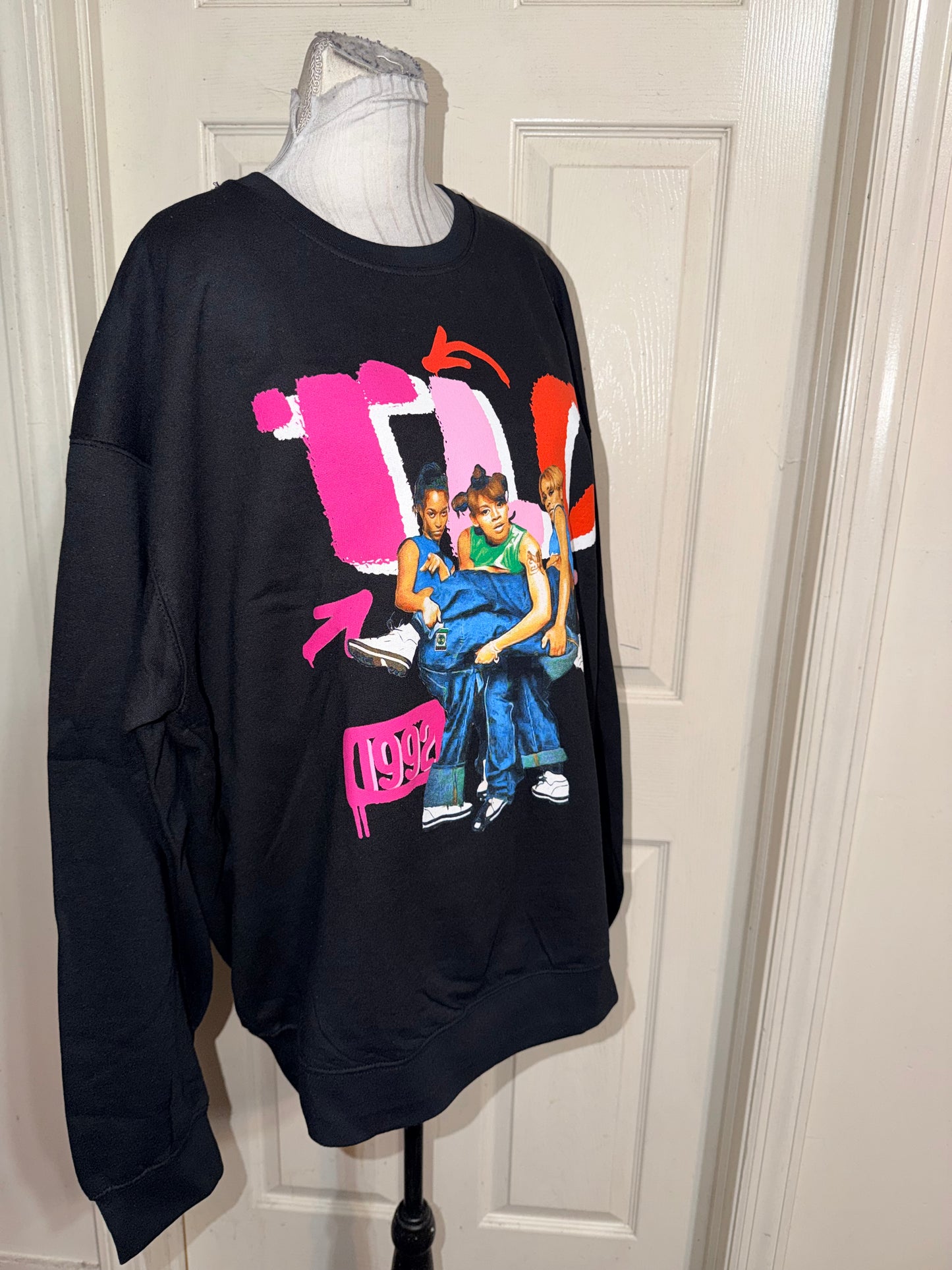 TLC Oversized Distressed Sweatshirt