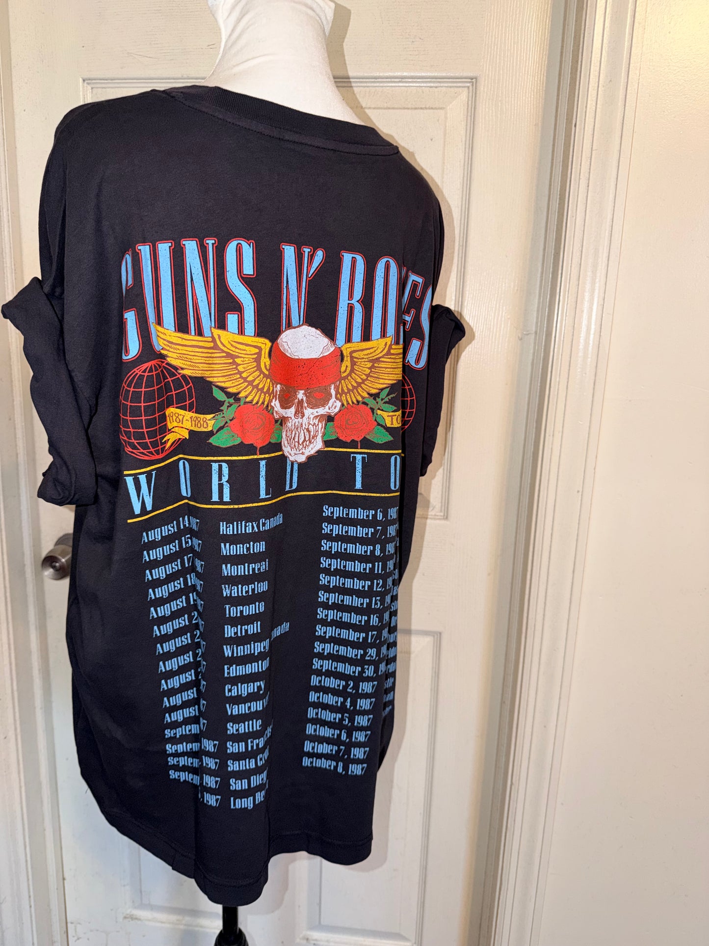 Guns N’ Roses Double Sided Oversized Distressed Tee