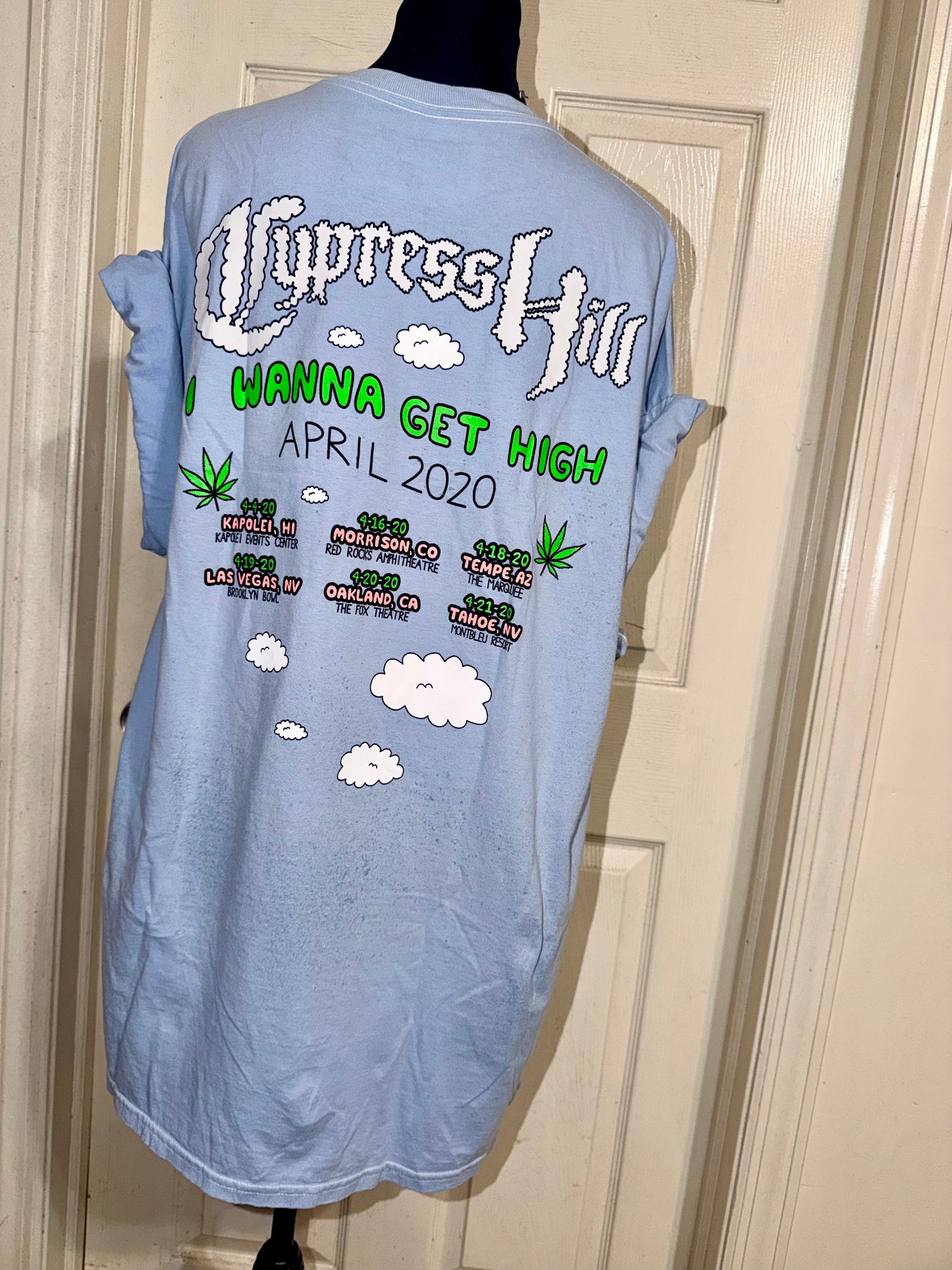 Cypress Hill Double Sided Oversized Distressed Tee