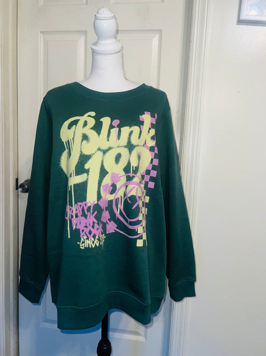 Blink 182 Oversized Distressed Sweatshirt