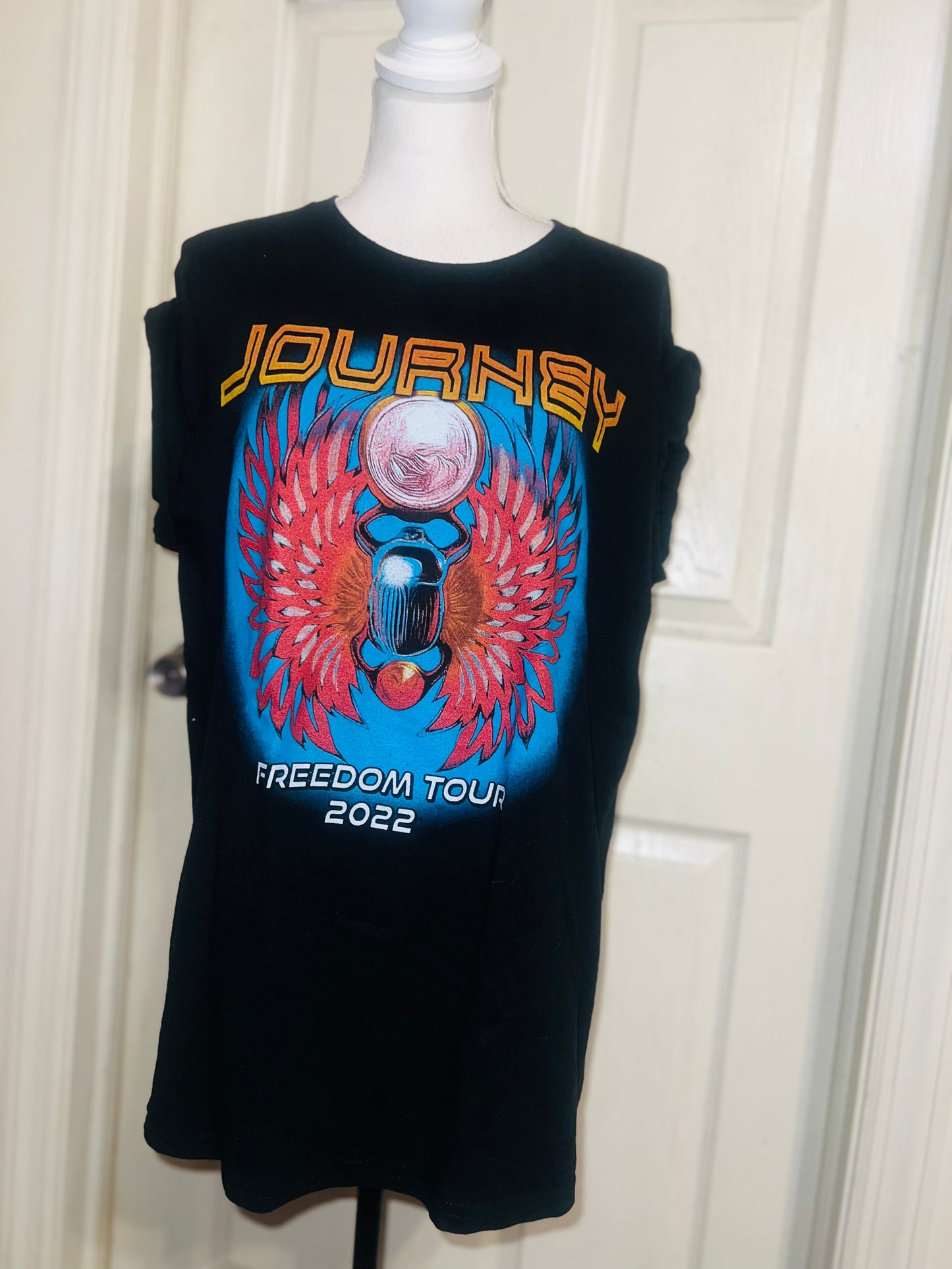 Journey (ft. Toto & Billy Idol) Oversized Distressed Tee