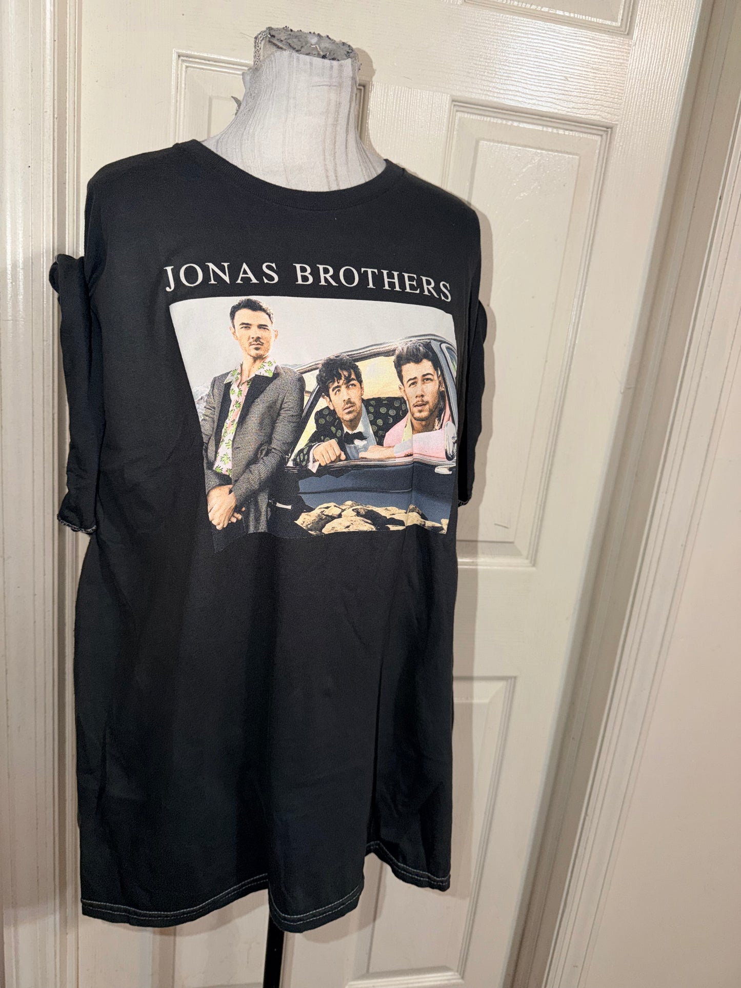 The Jonas Brothers Oversized Distressed Tee
