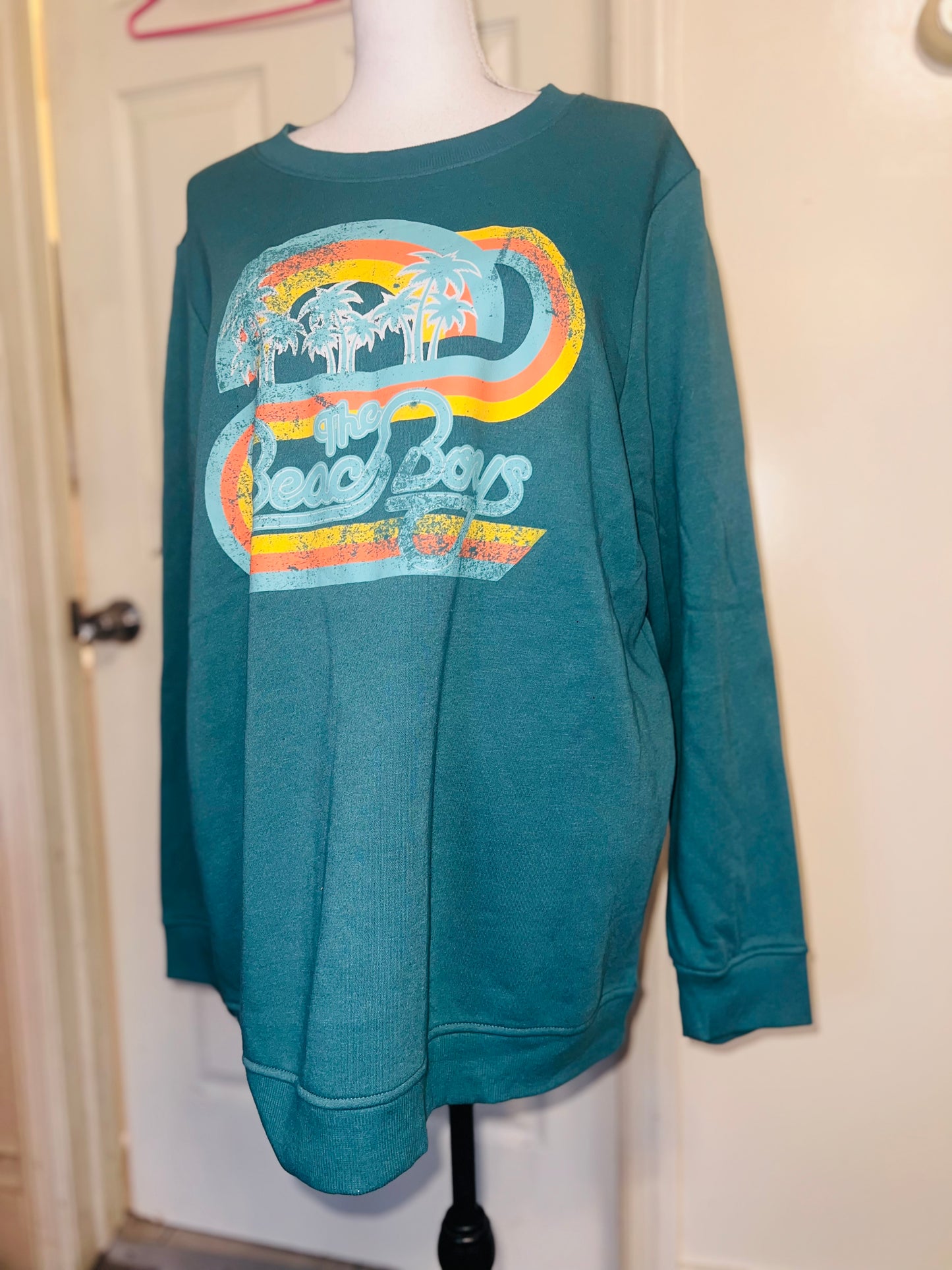 The Beach Boys Oversized Distressed Sweatshirt