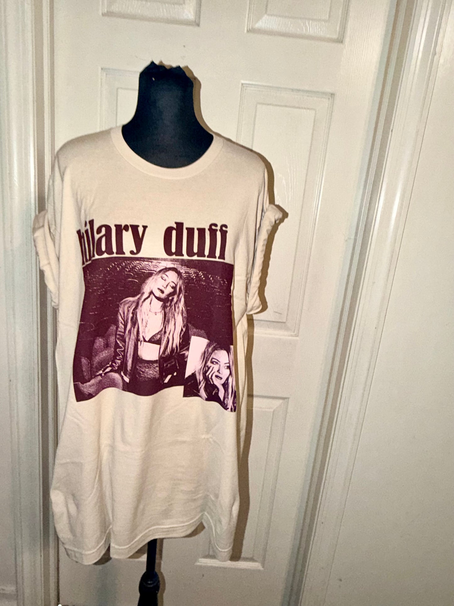 Hilary Duff Double Sided Oversized Tee