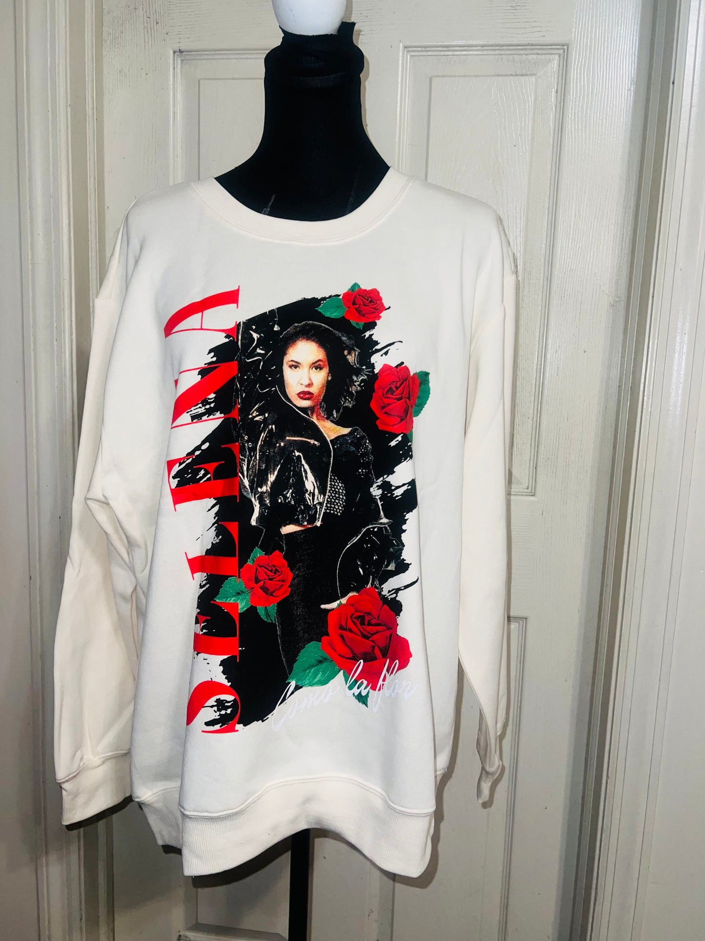 Selena Oversized Distressed Sweatshirt