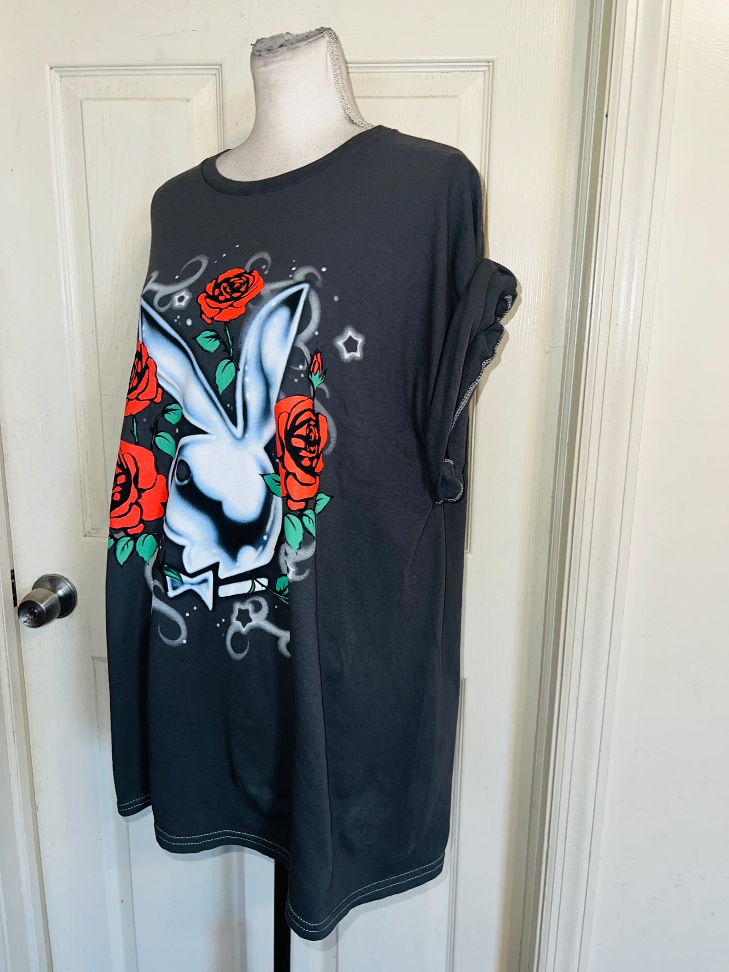 Playboy Double Sided Oversized Distressed Tee
