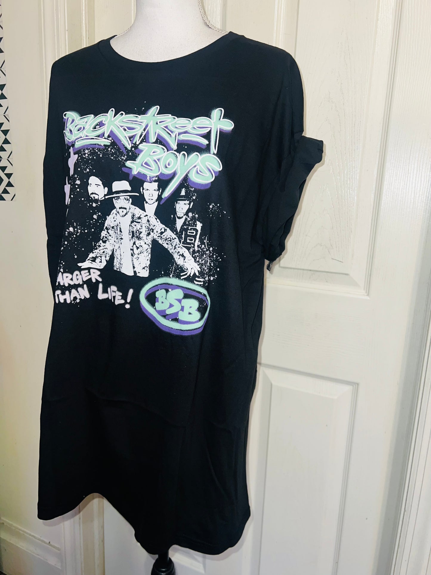 Backstreet Boys Oversized Distressed Tee