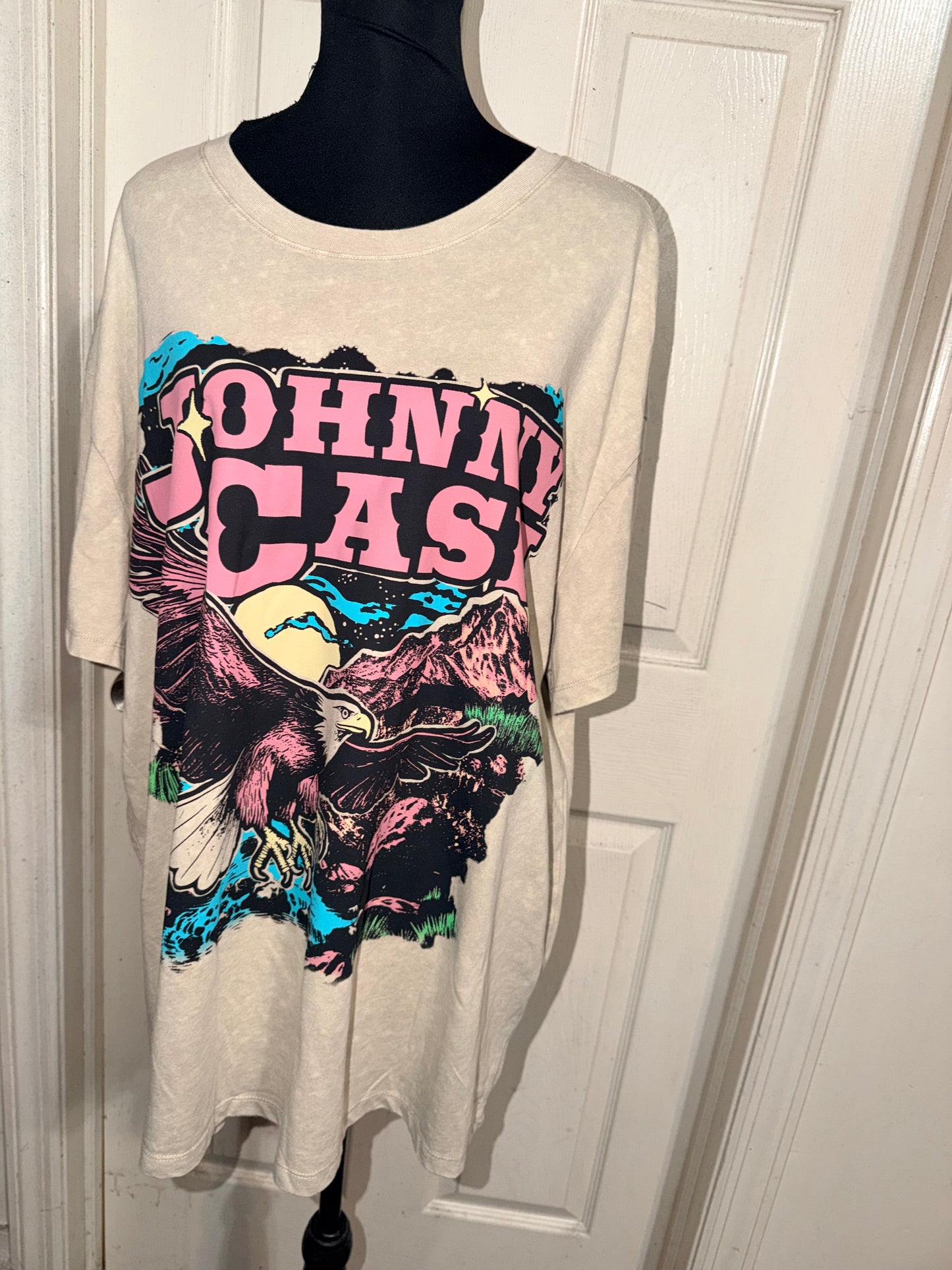 Johnny Cash Double Sided Oversized Distressed Tee