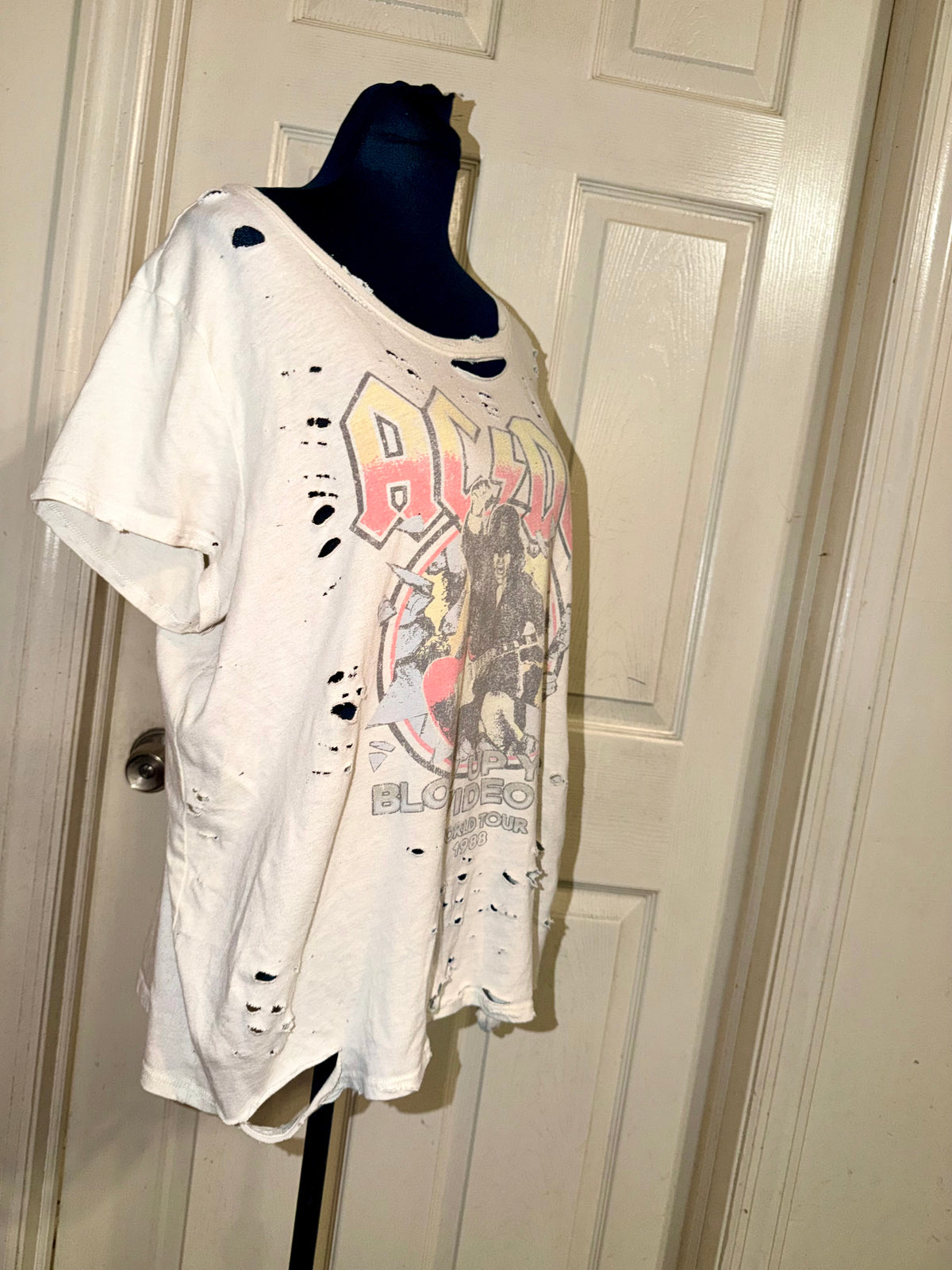 AC/DC Oversized Distressed Tee (as is)