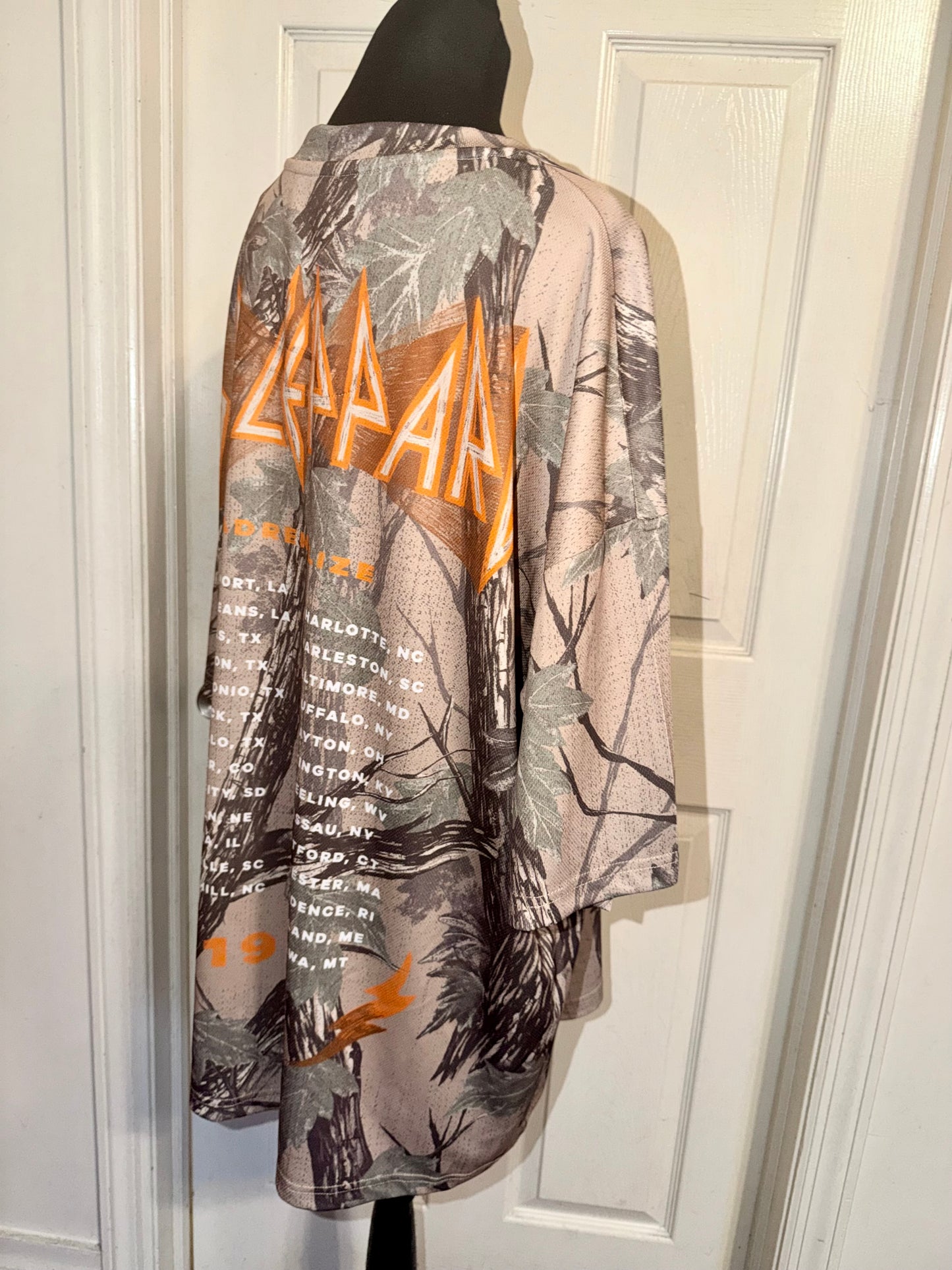 Def Leppard Double Sided Oversized Jersey Tee