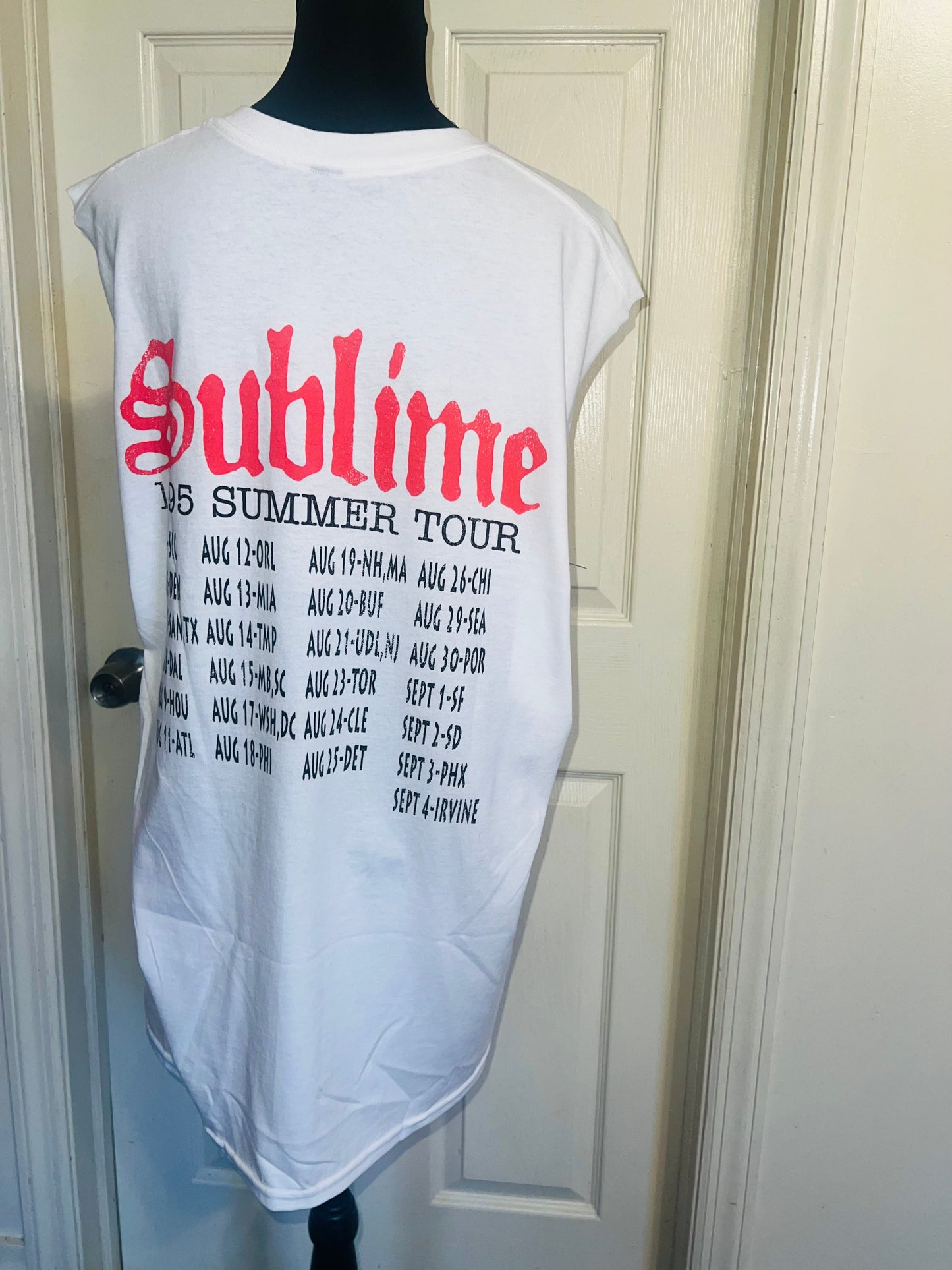 Sublime Double Sided Oversized Distressed Tank